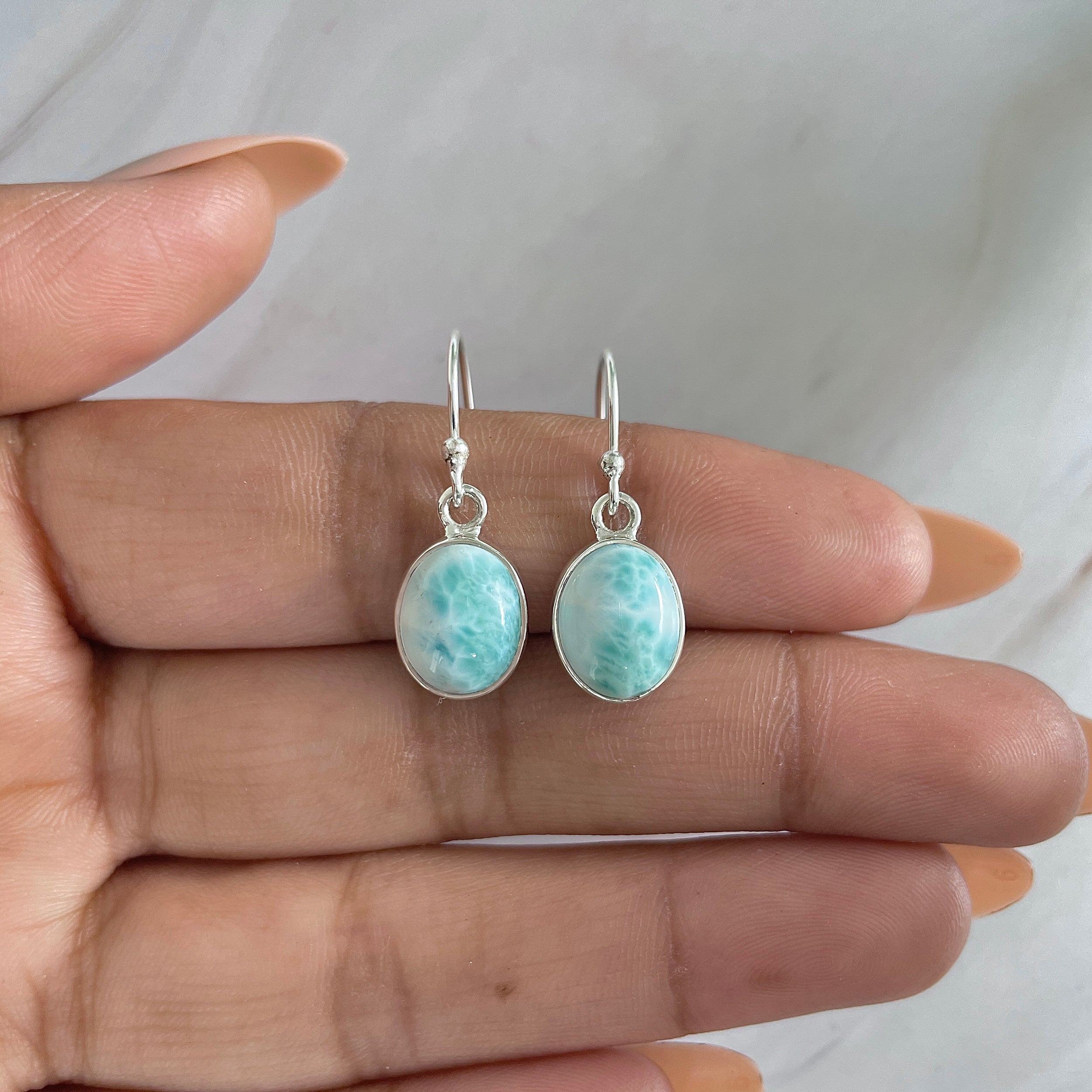 Larimar Earring-(LAR-E-1315.)