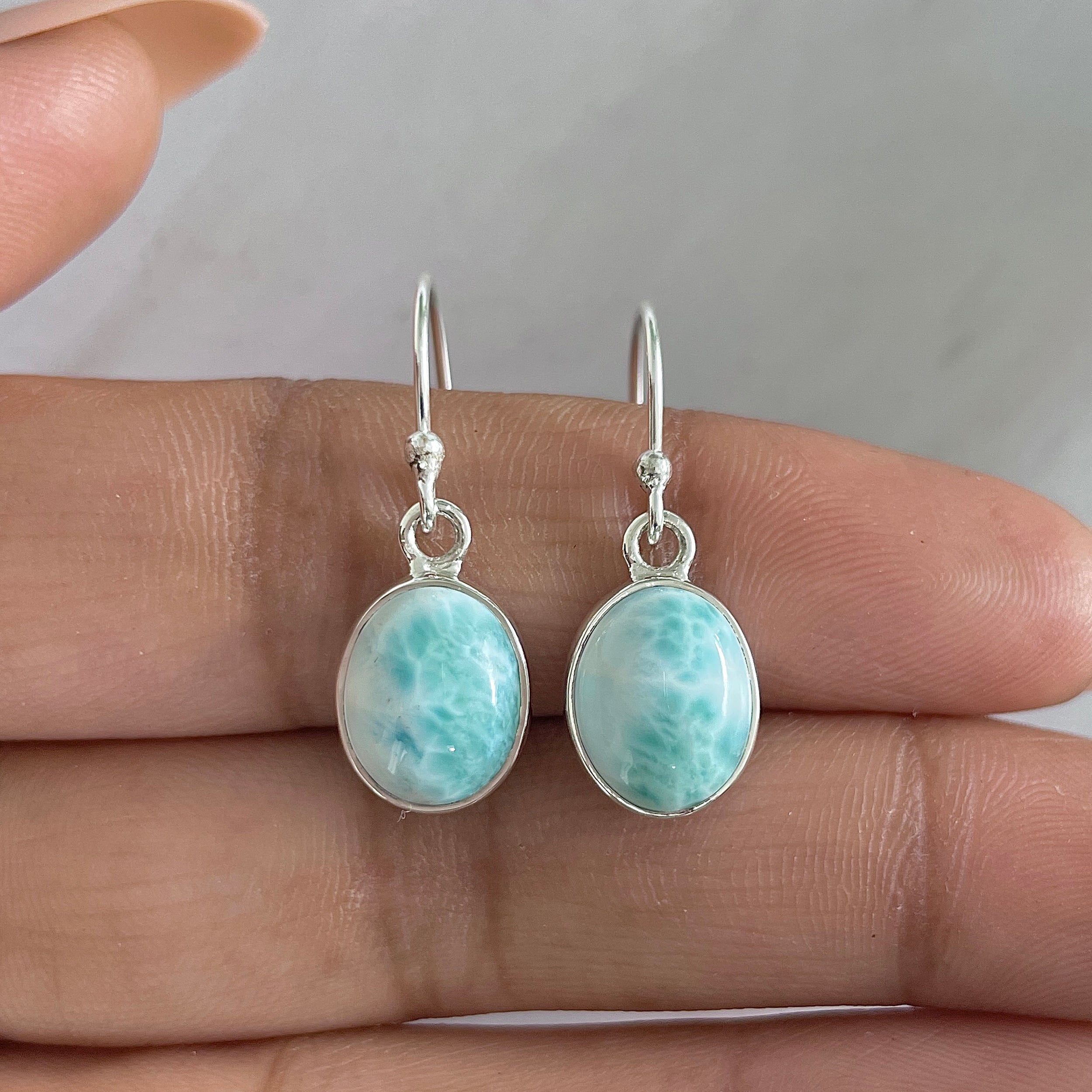 Larimar Earring-(LAR-E-1315.)