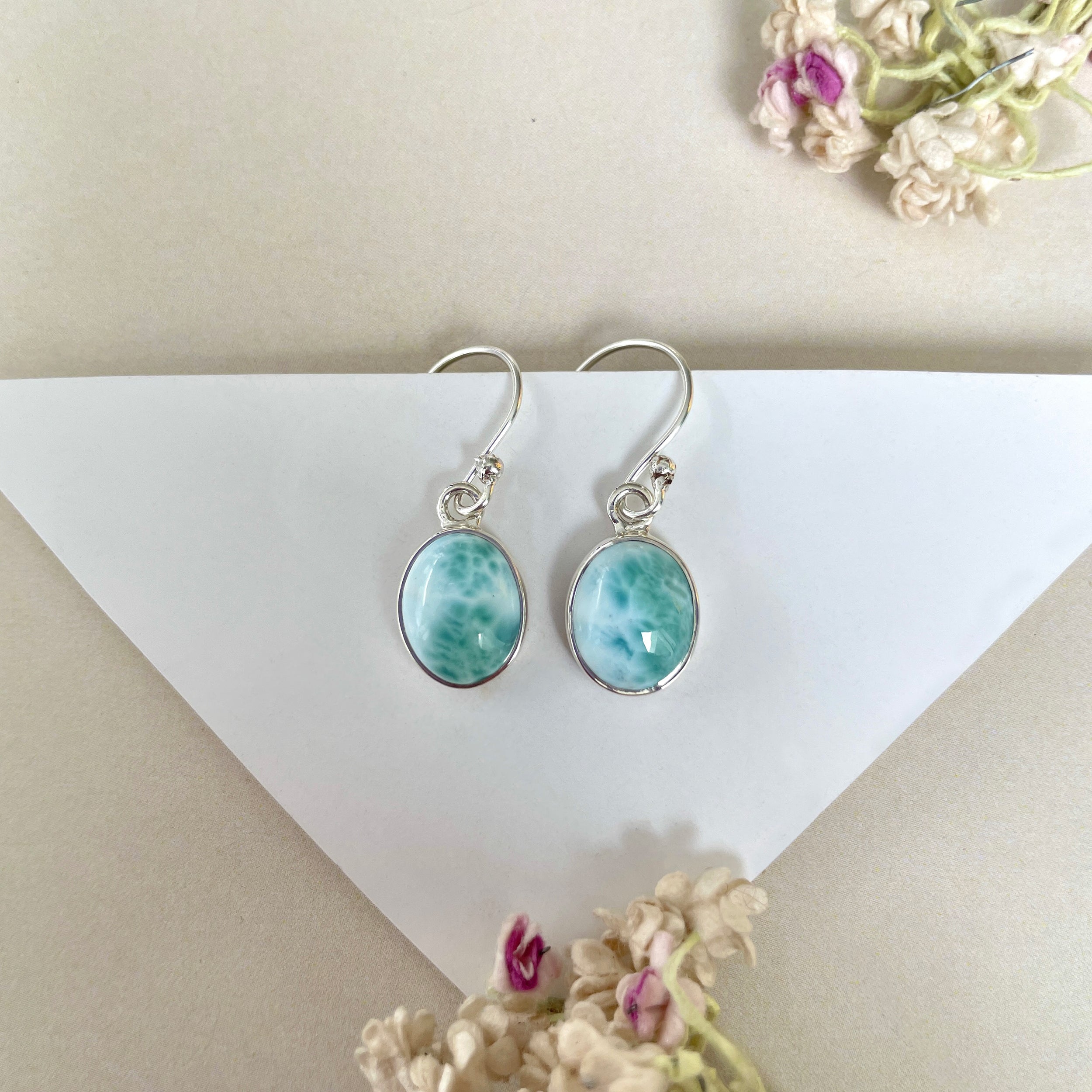 Larimar Earring-(LAR-E-1315.)