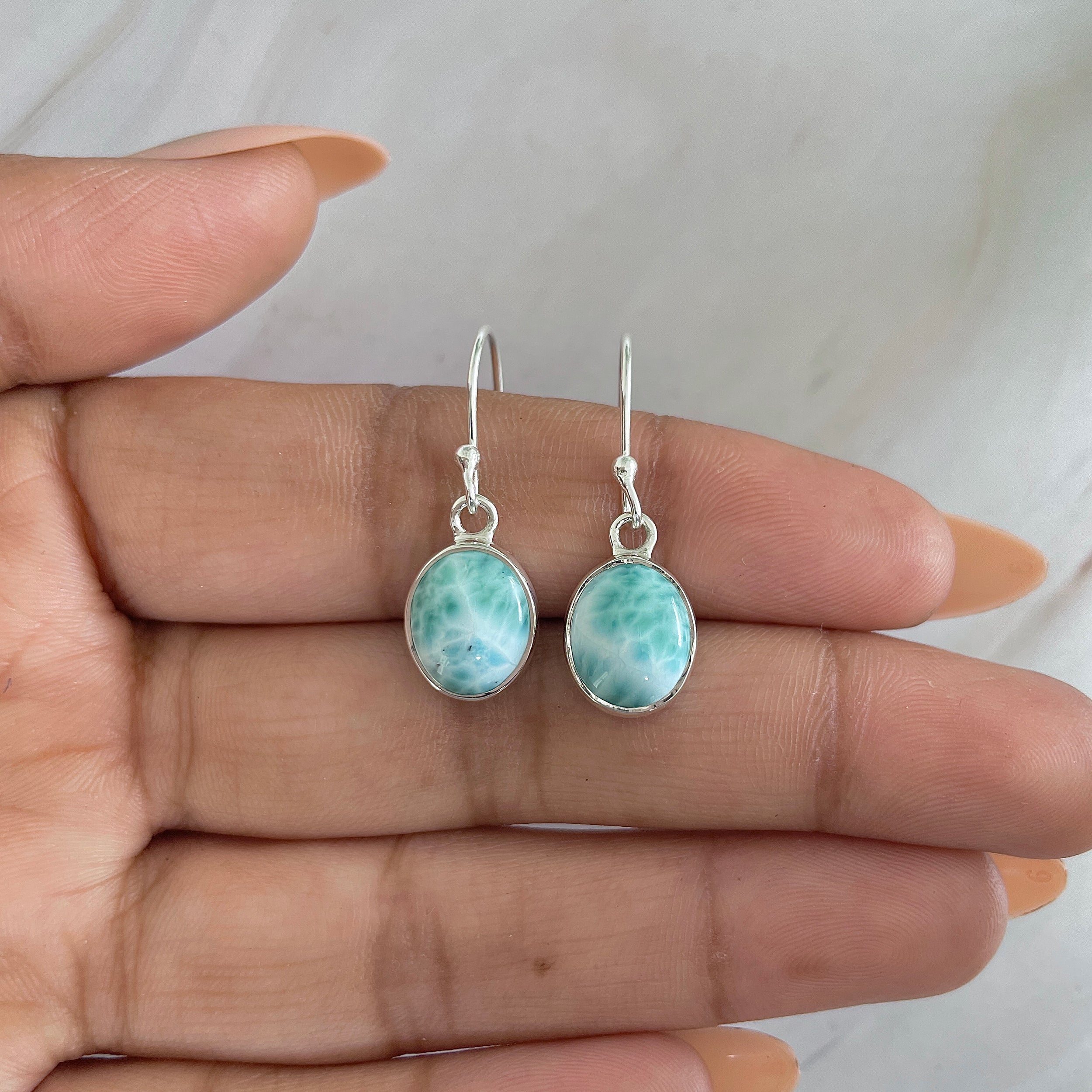 Larimar Earring-(LAR-E-1316.)