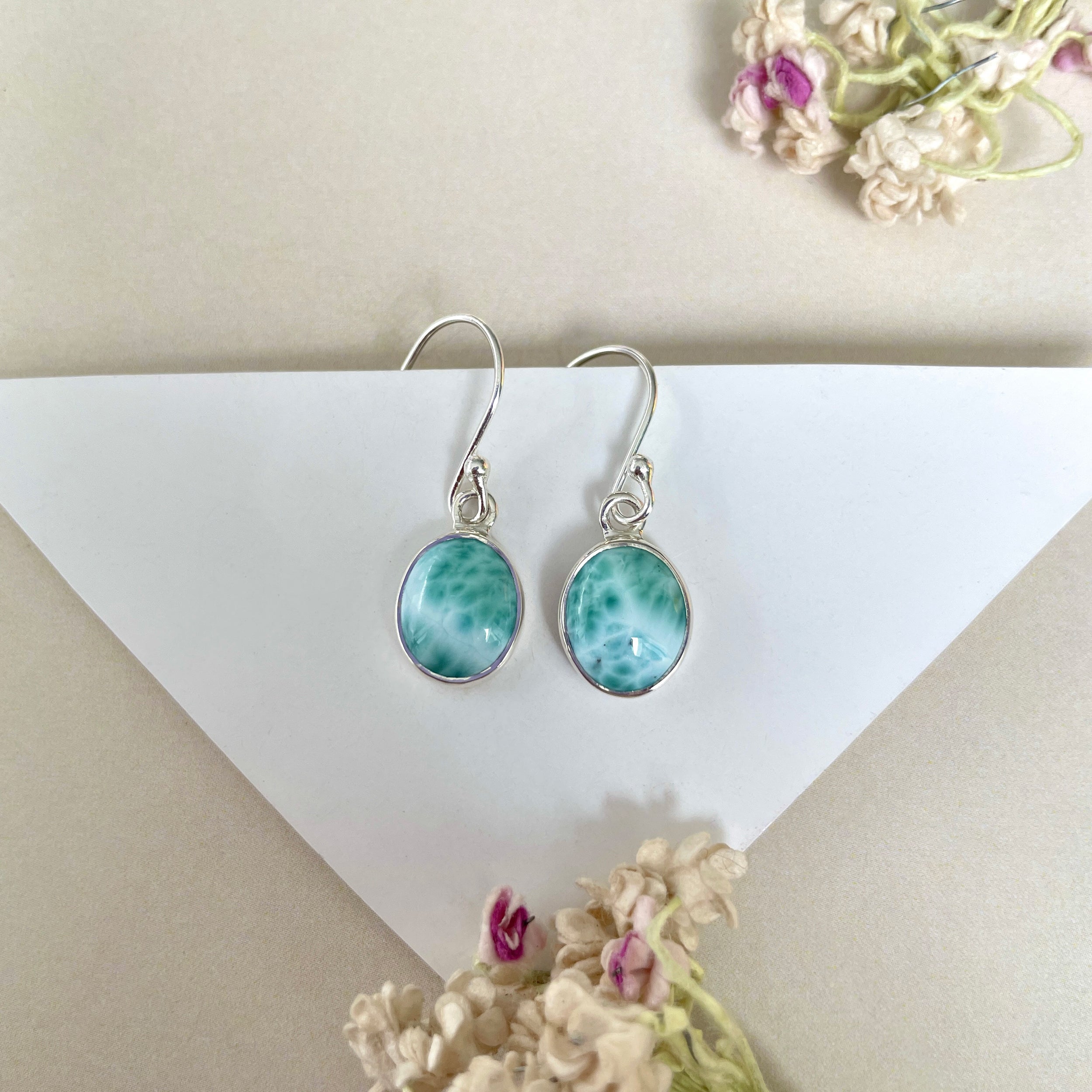 Larimar Earring-(LAR-E-1316.)
