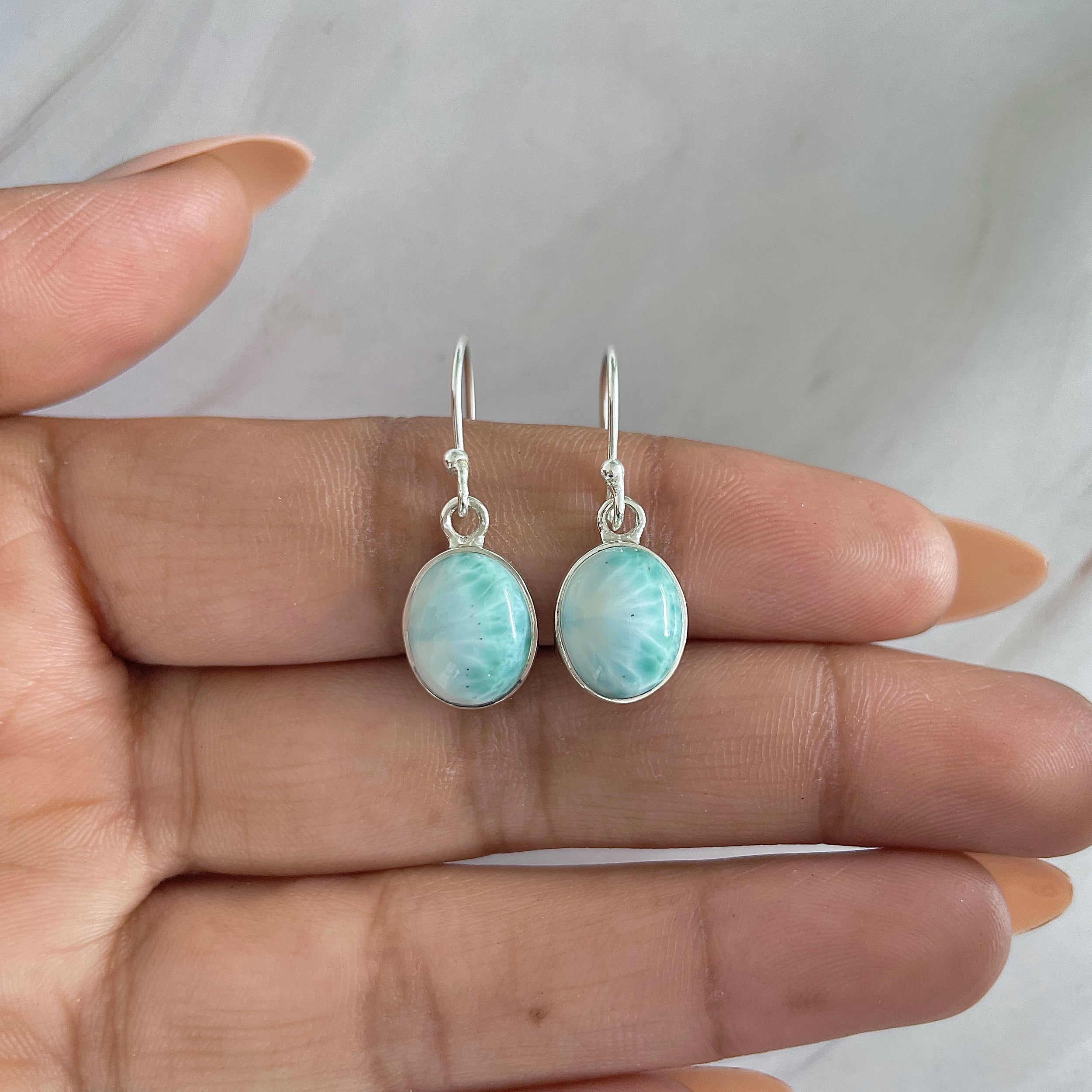 Larimar Earring-(LAR-E-1317.)