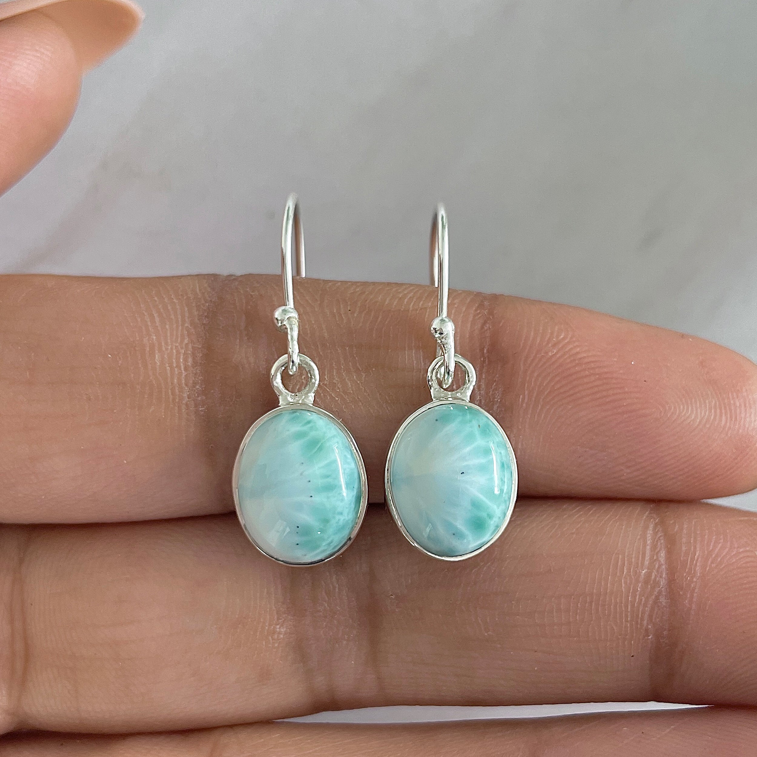 Larimar Earring-(LAR-E-1317.)