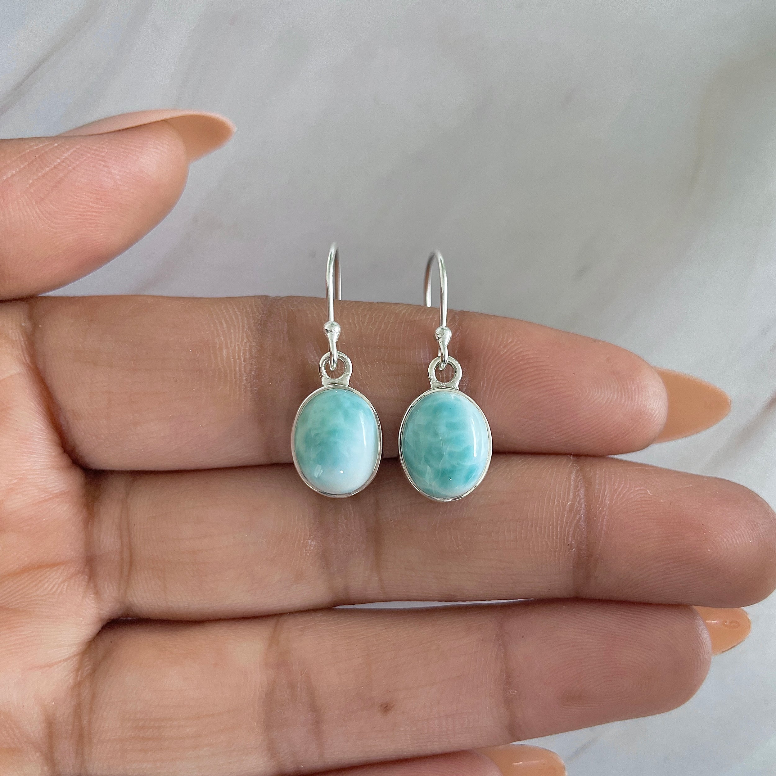 Larimar Earring-(LAR-E-1318.)