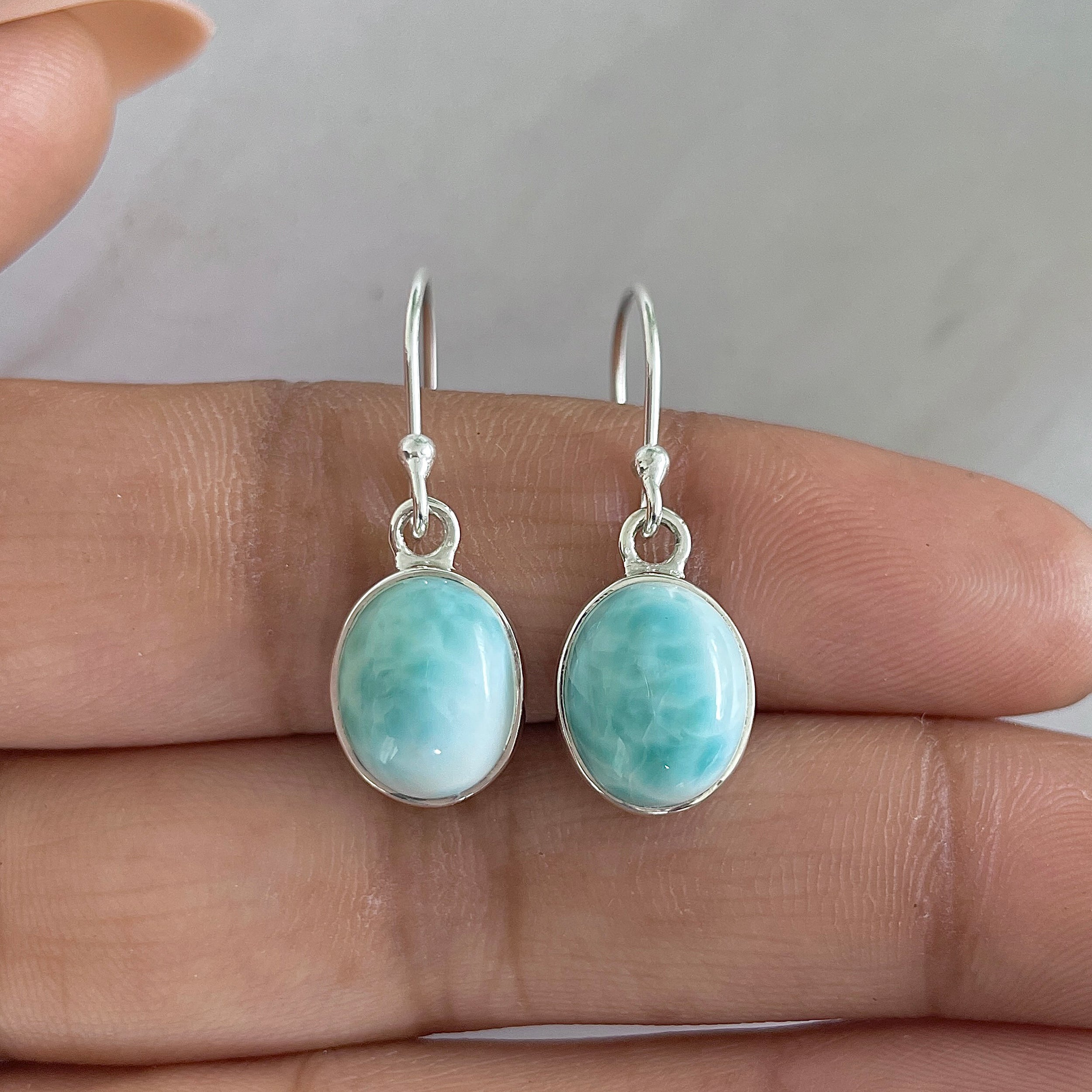 Larimar Earring-(LAR-E-1318.)