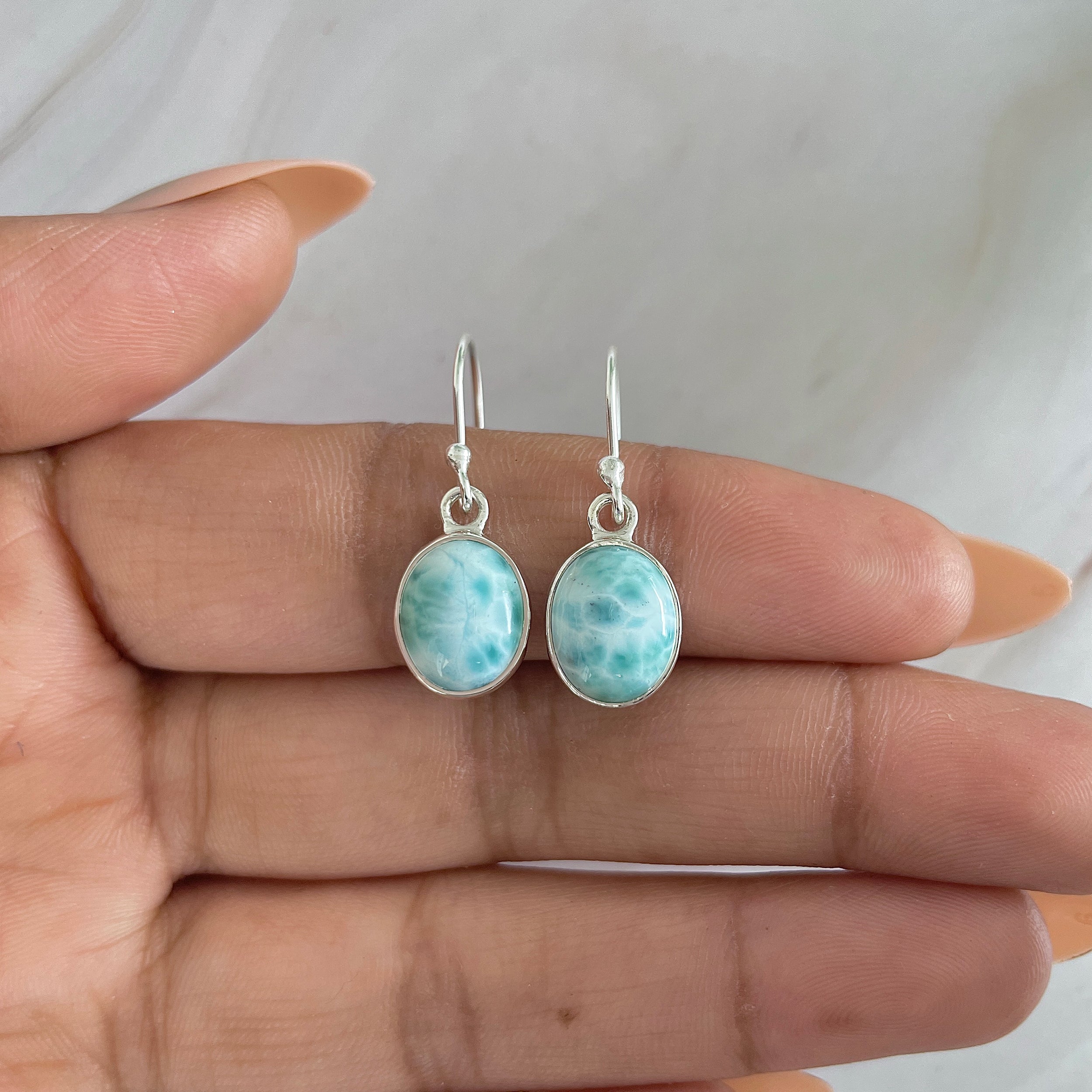 Larimar Earring-(LAR-E-1319.)