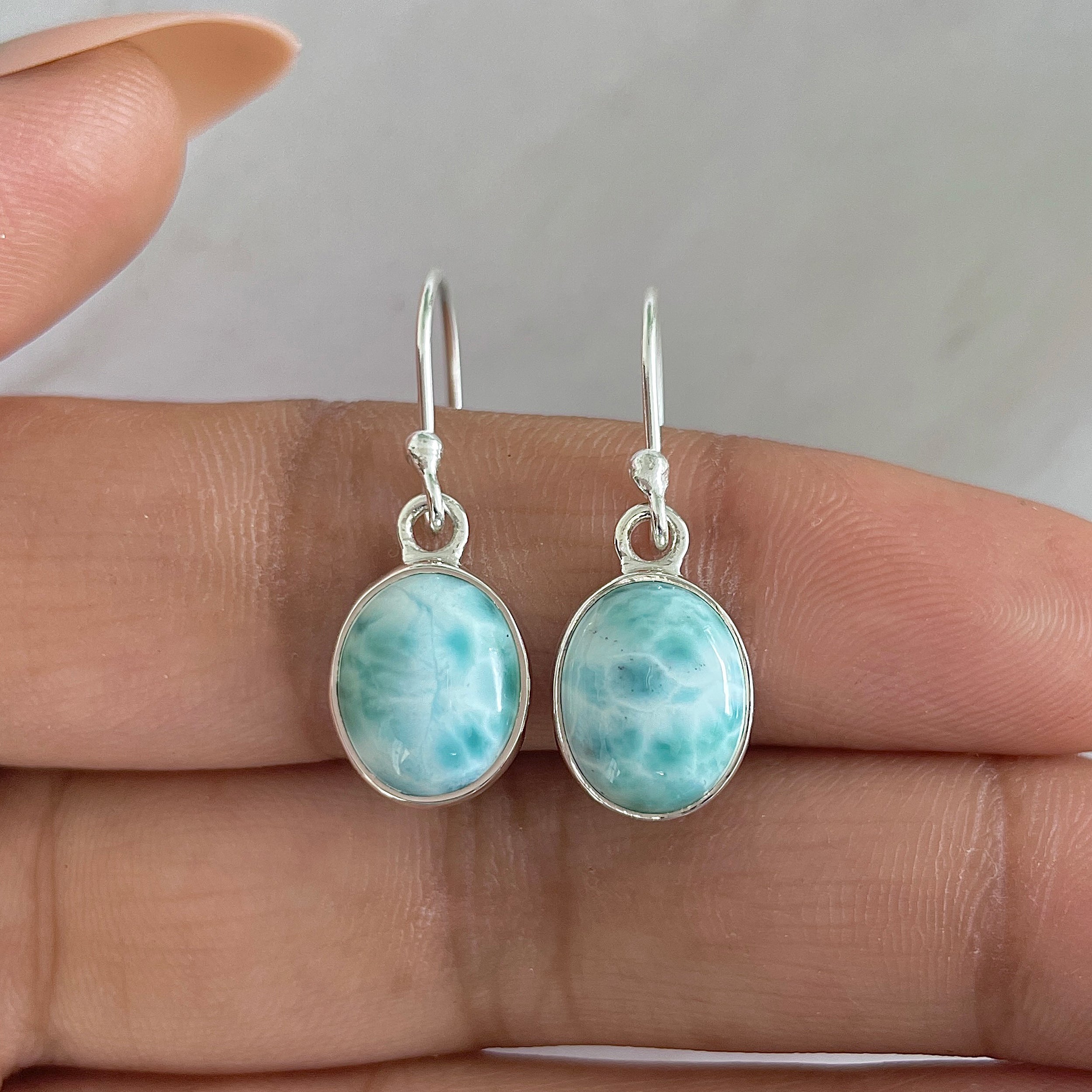 Larimar Earring-(LAR-E-1319.)