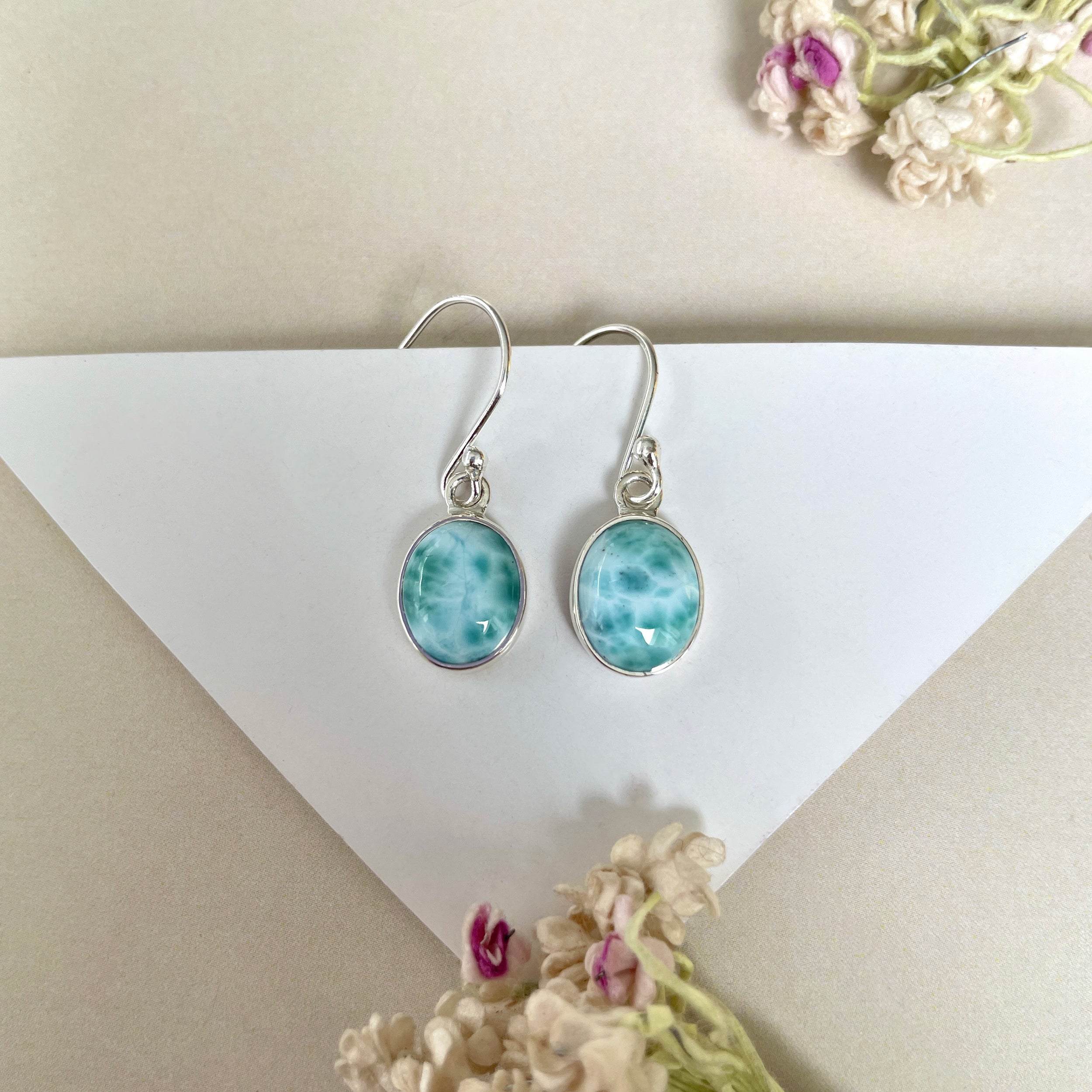 Larimar Earring-(LAR-E-1319.)