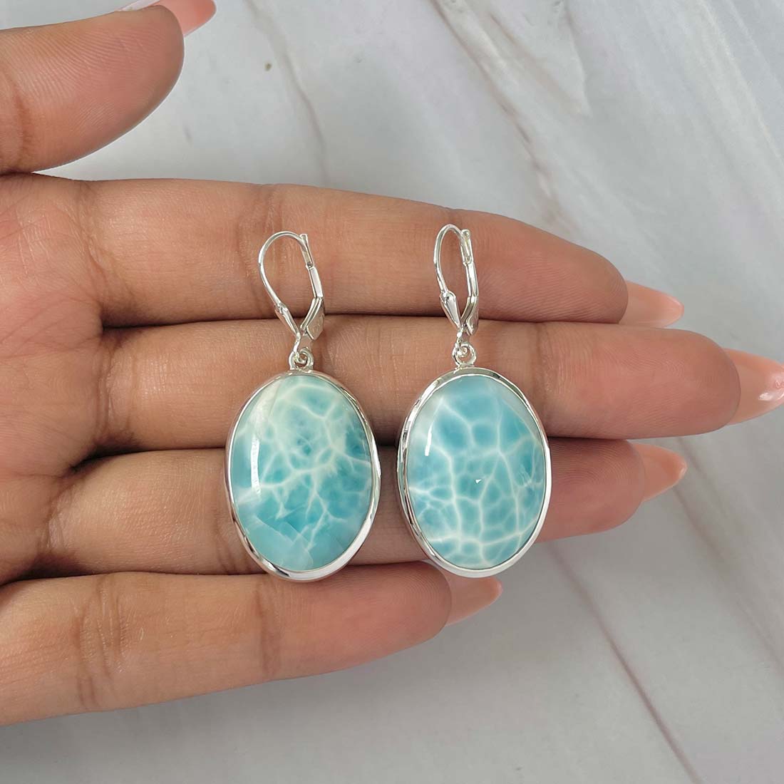 Larimar Earring-LAR-E-(132.)