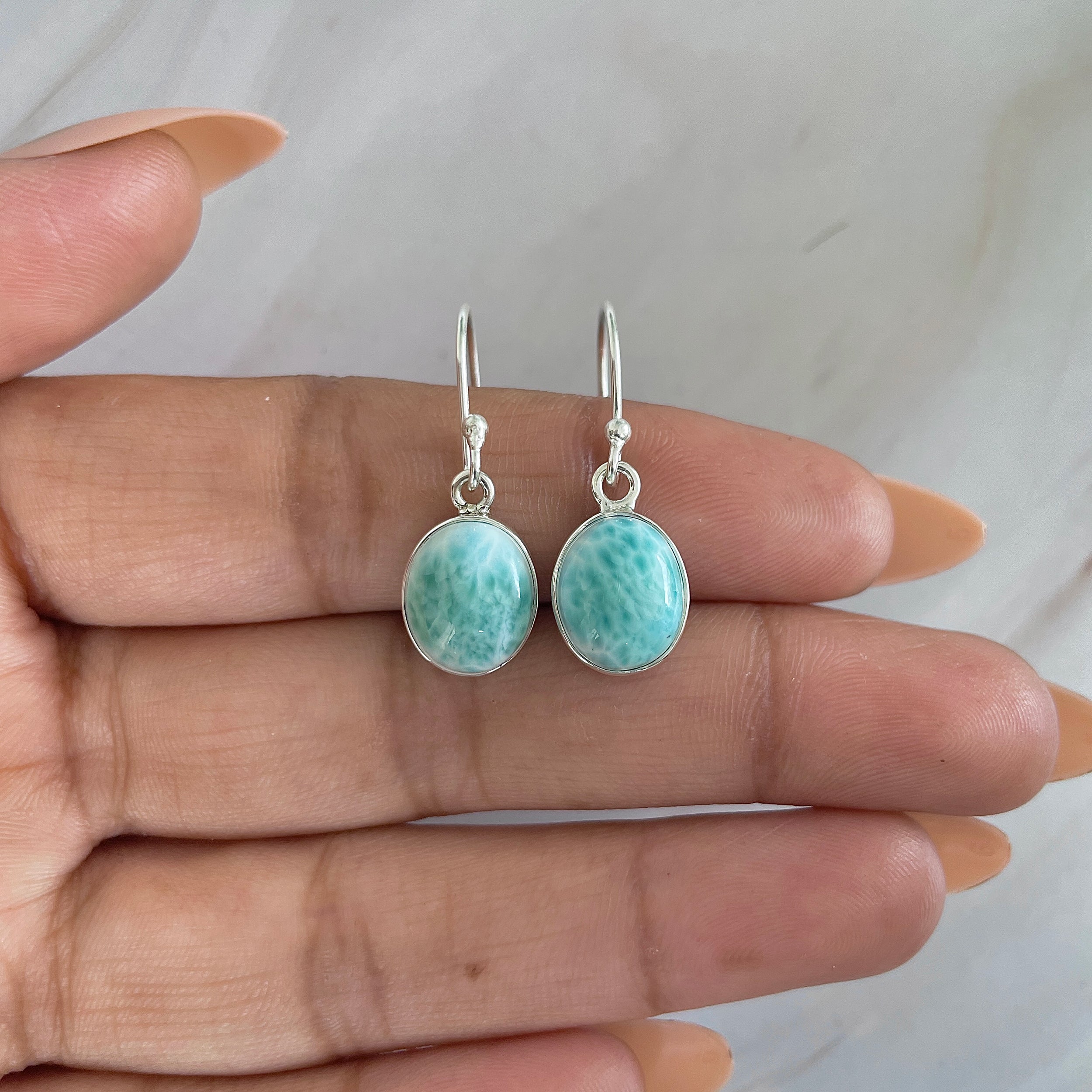 Larimar Earring-(LAR-E-1323.)