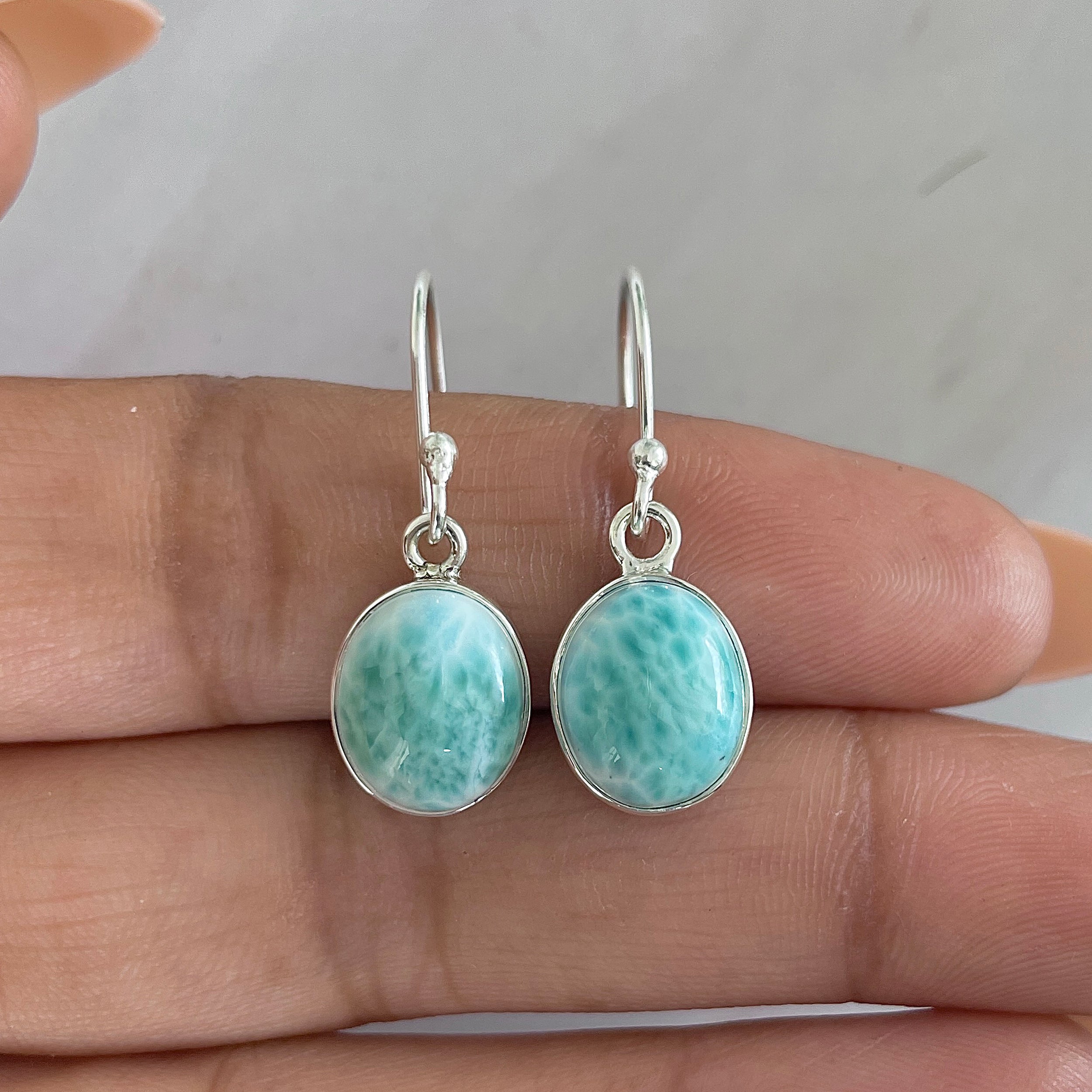 Larimar Earring-(LAR-E-1323.)