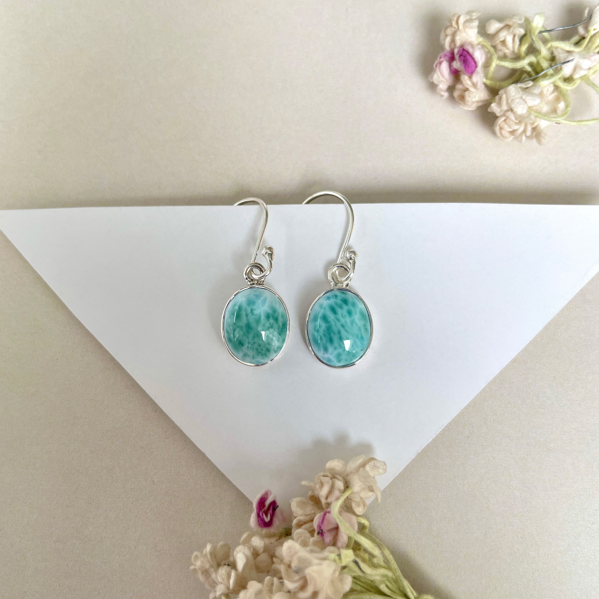 Larimar Earring-(LAR-E-1323.)