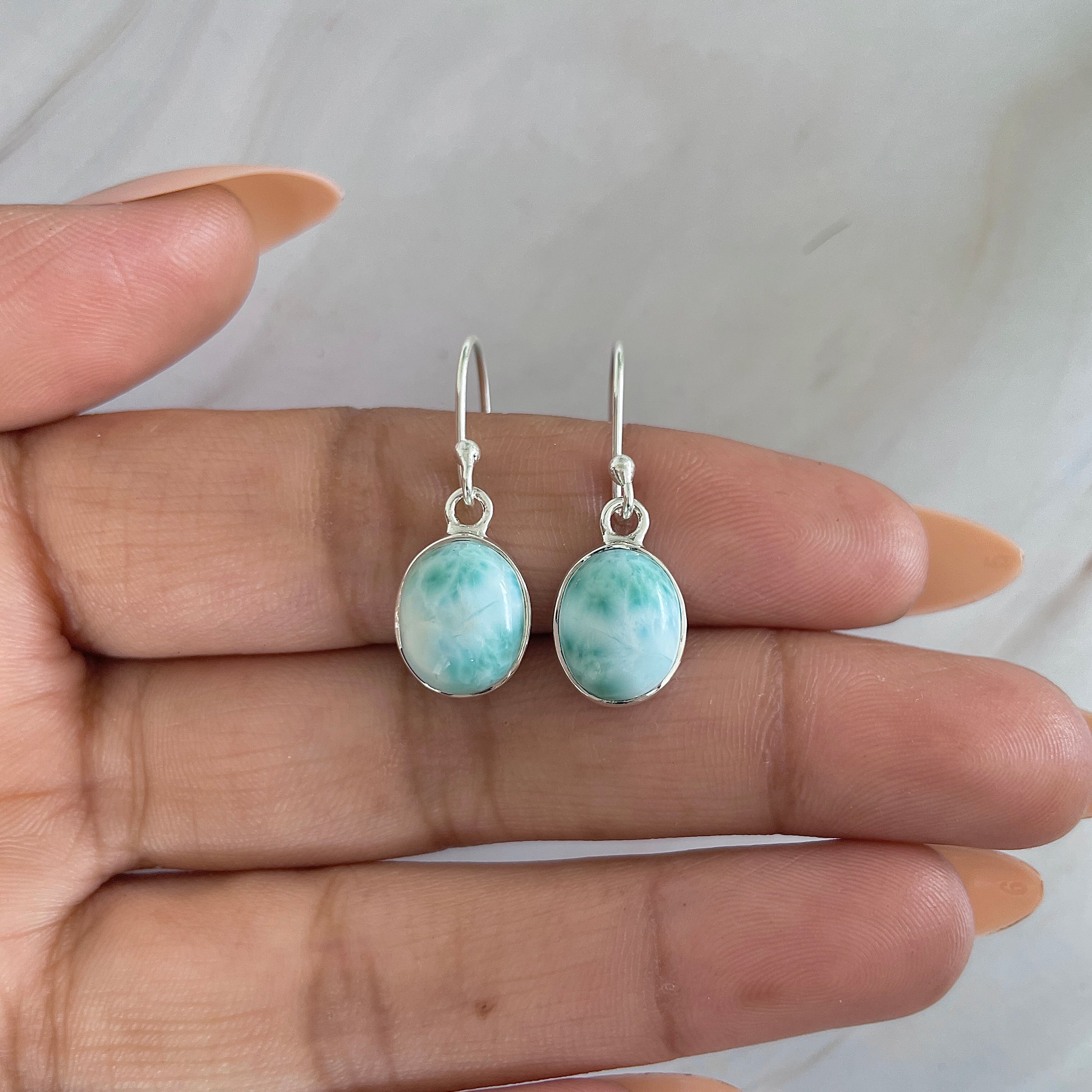 Larimar Earring-(LAR-E-1324.)