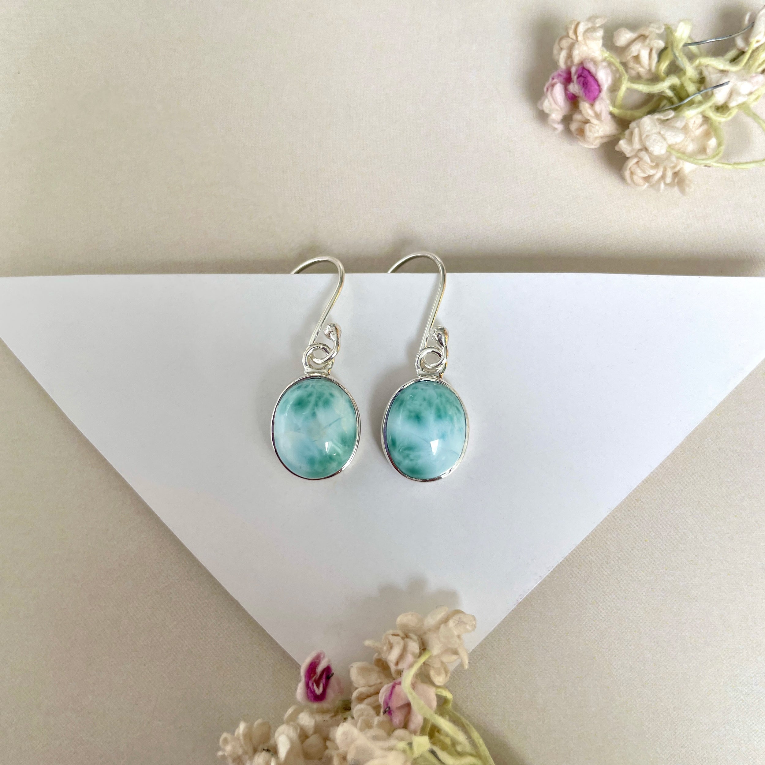 Larimar Earring-(LAR-E-1324.)