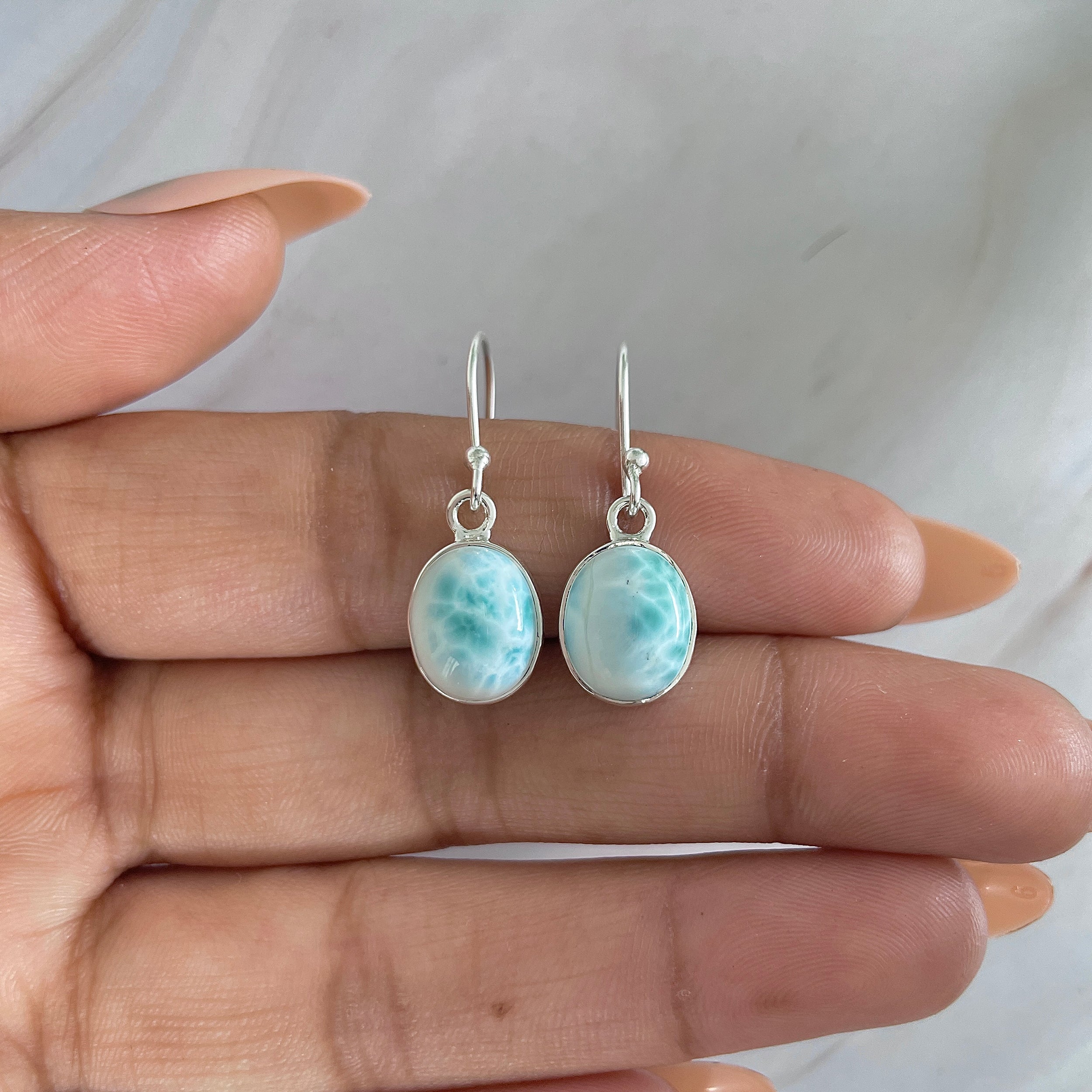 Larimar Earring-(LAR-E-1325.)