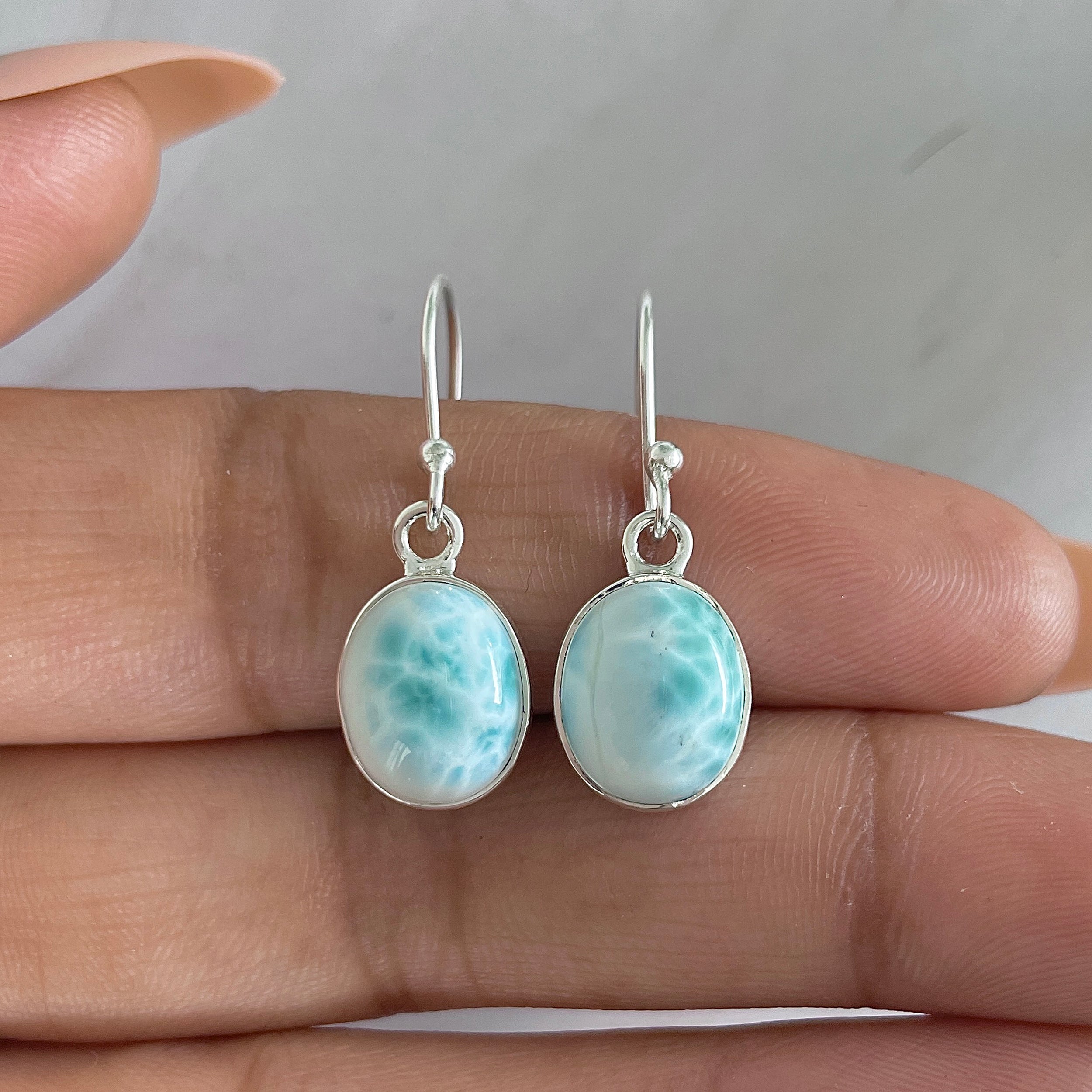 Larimar Earring-(LAR-E-1325.)