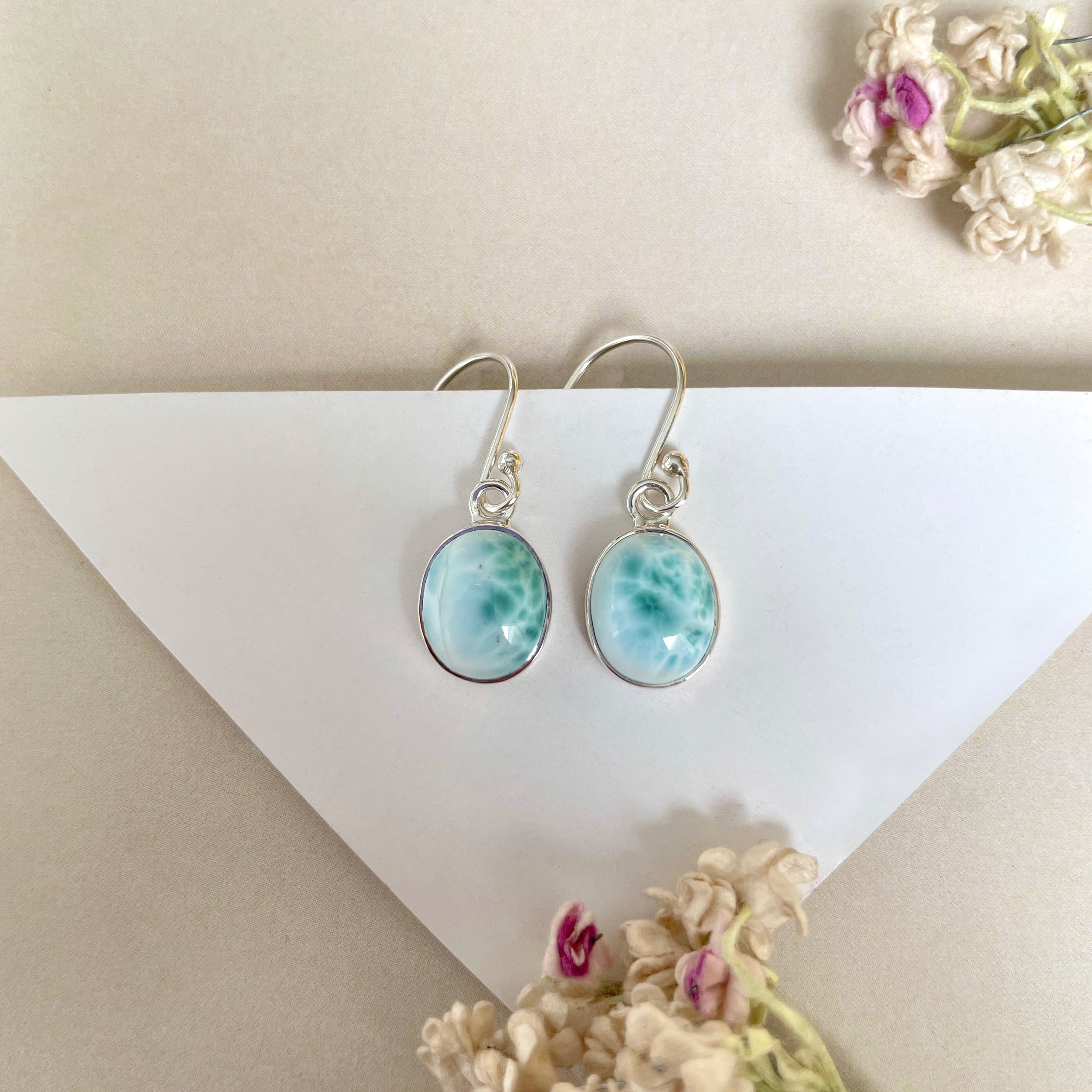 Larimar Earring-(LAR-E-1325.)
