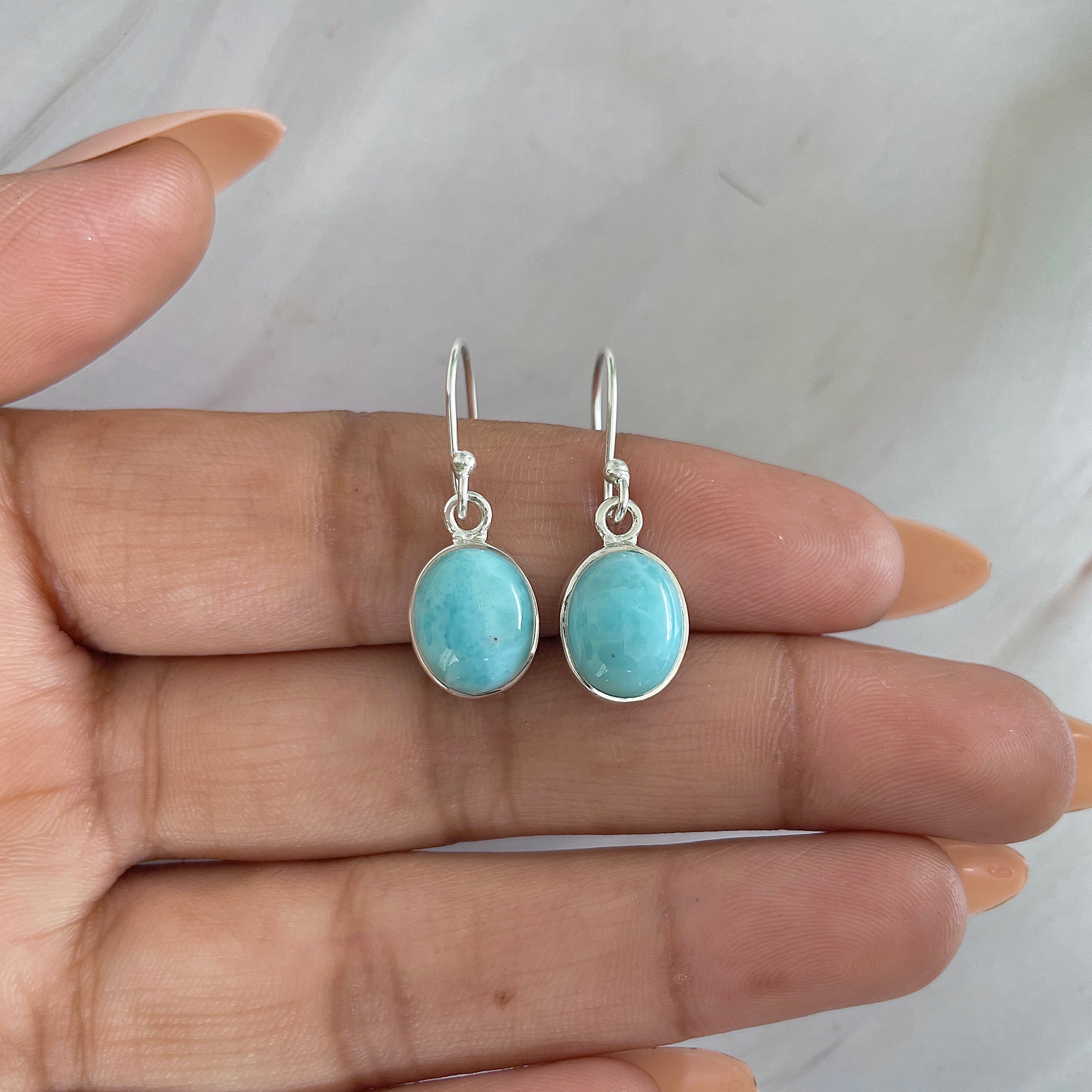 Larimar Earring-(LAR-E-1328.)