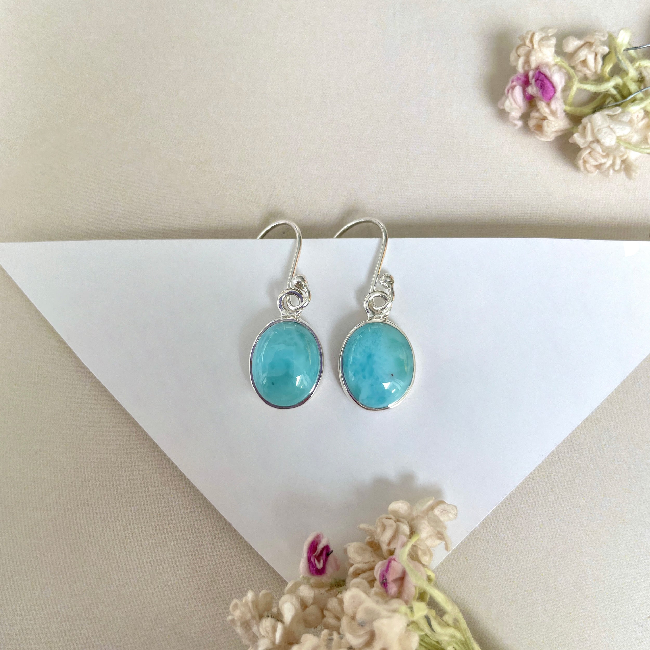 Larimar Earring-(LAR-E-1328.)