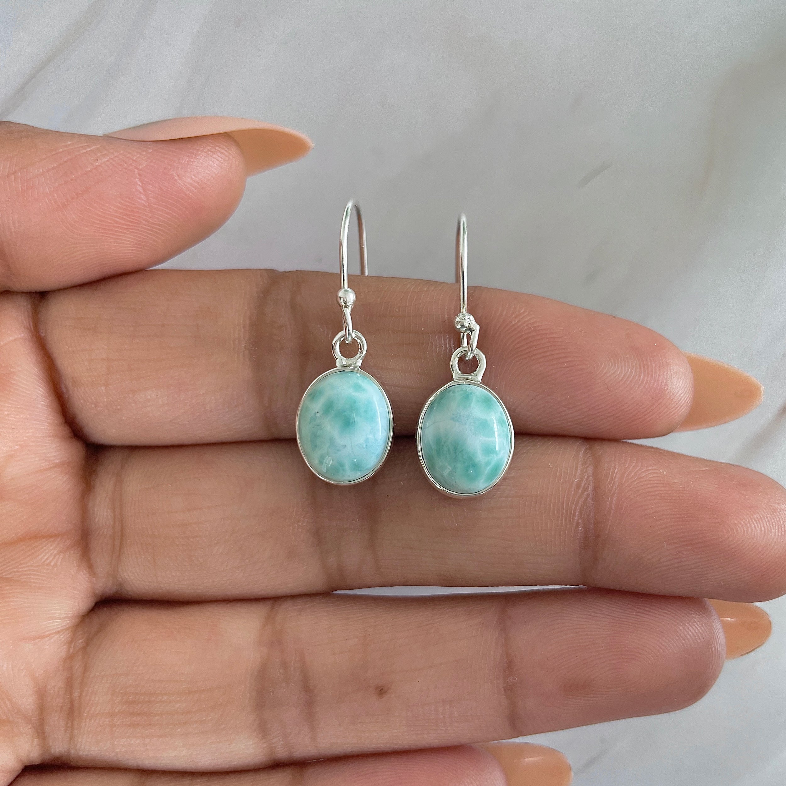 Larimar Earring-(LAR-E-1329.)