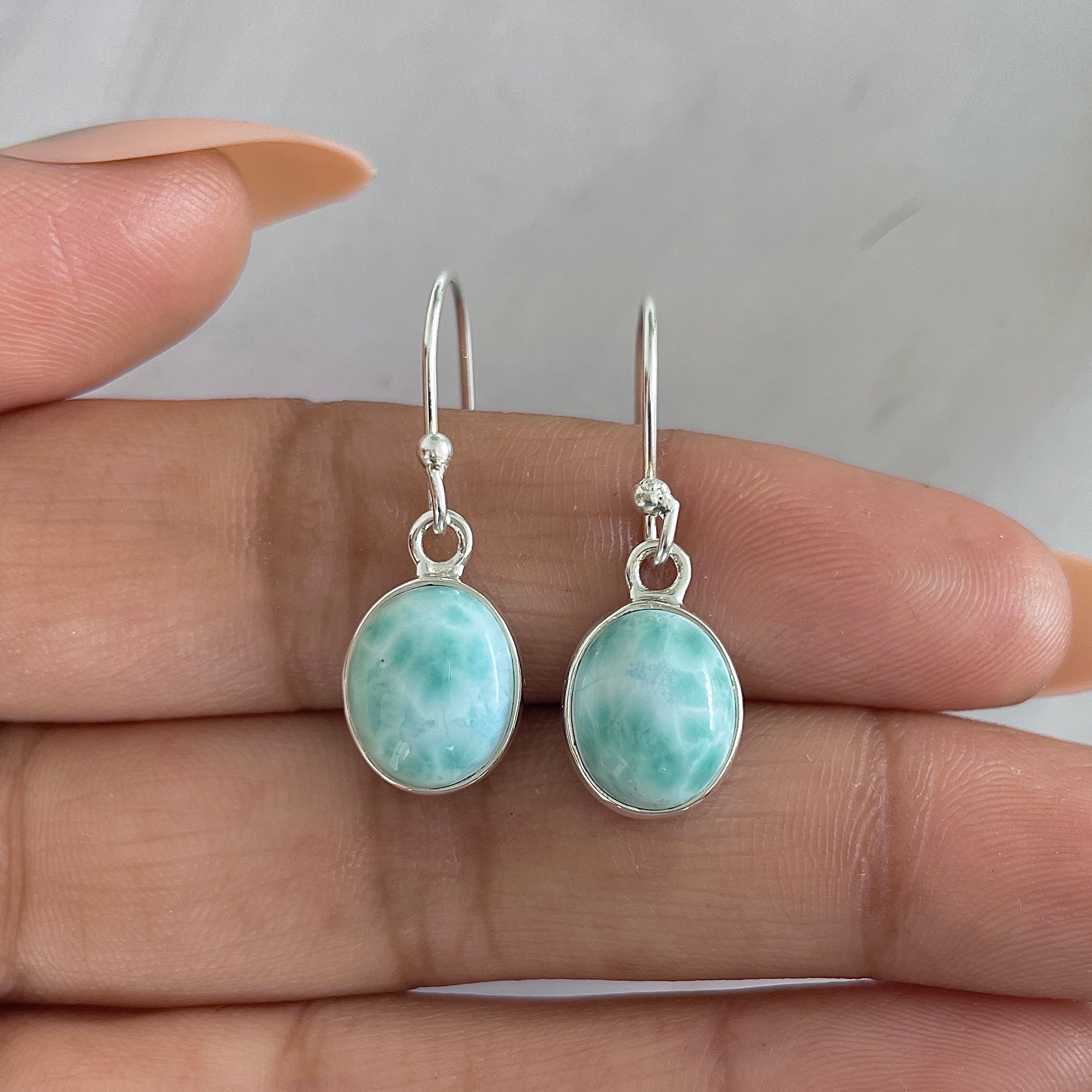 Larimar Earring-(LAR-E-1329.)