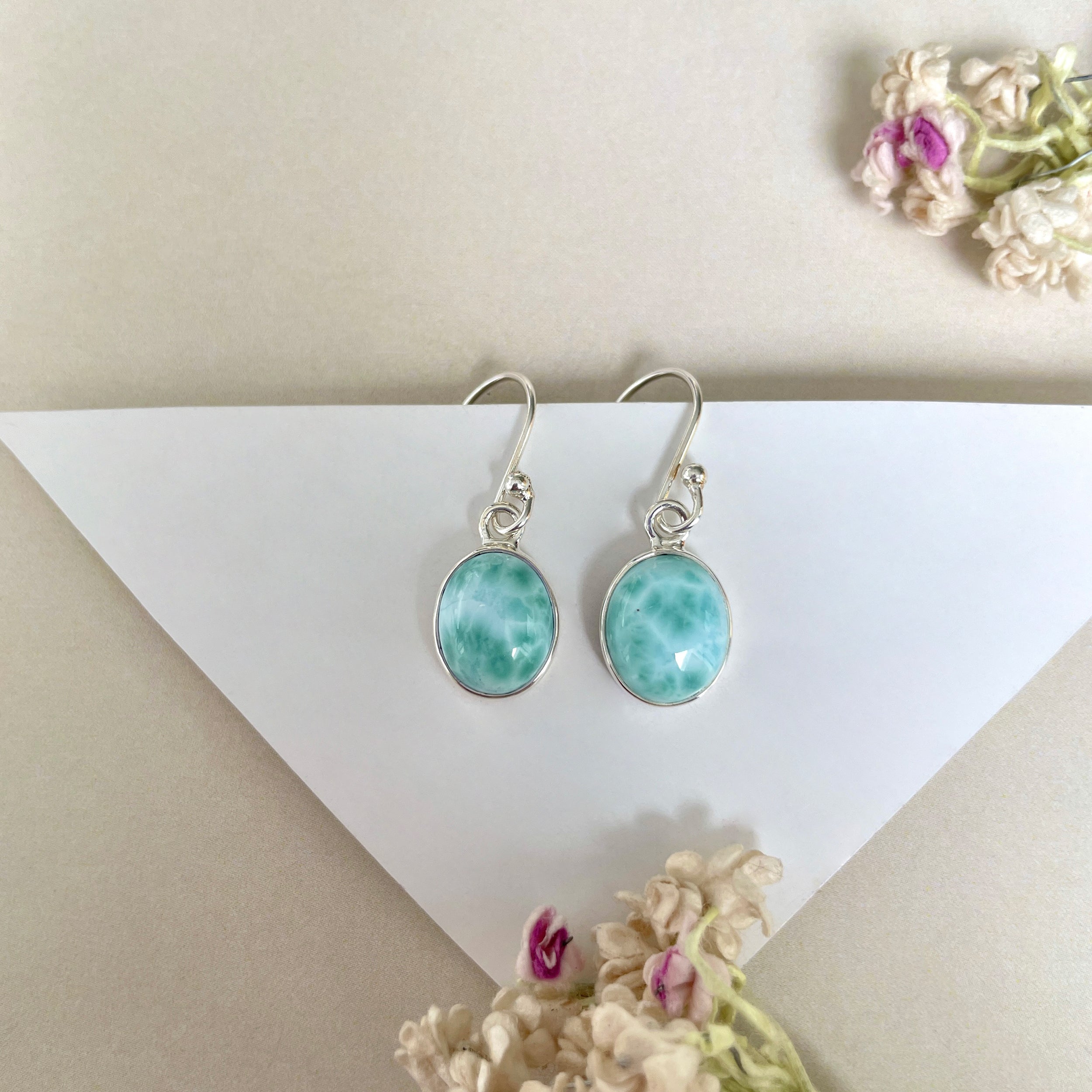 Larimar Earring-(LAR-E-1329.)