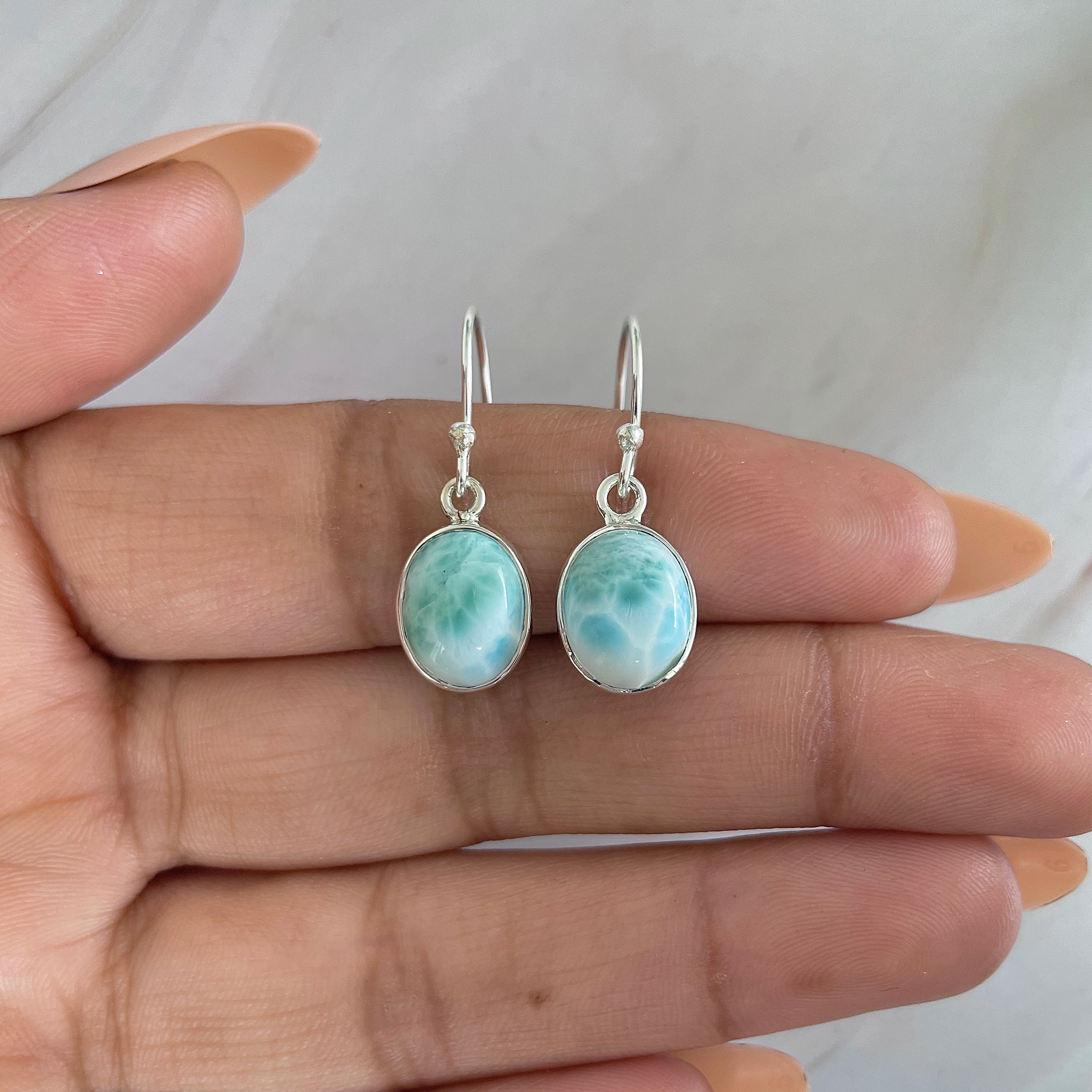 Larimar Earring-(LAR-E-1330.)