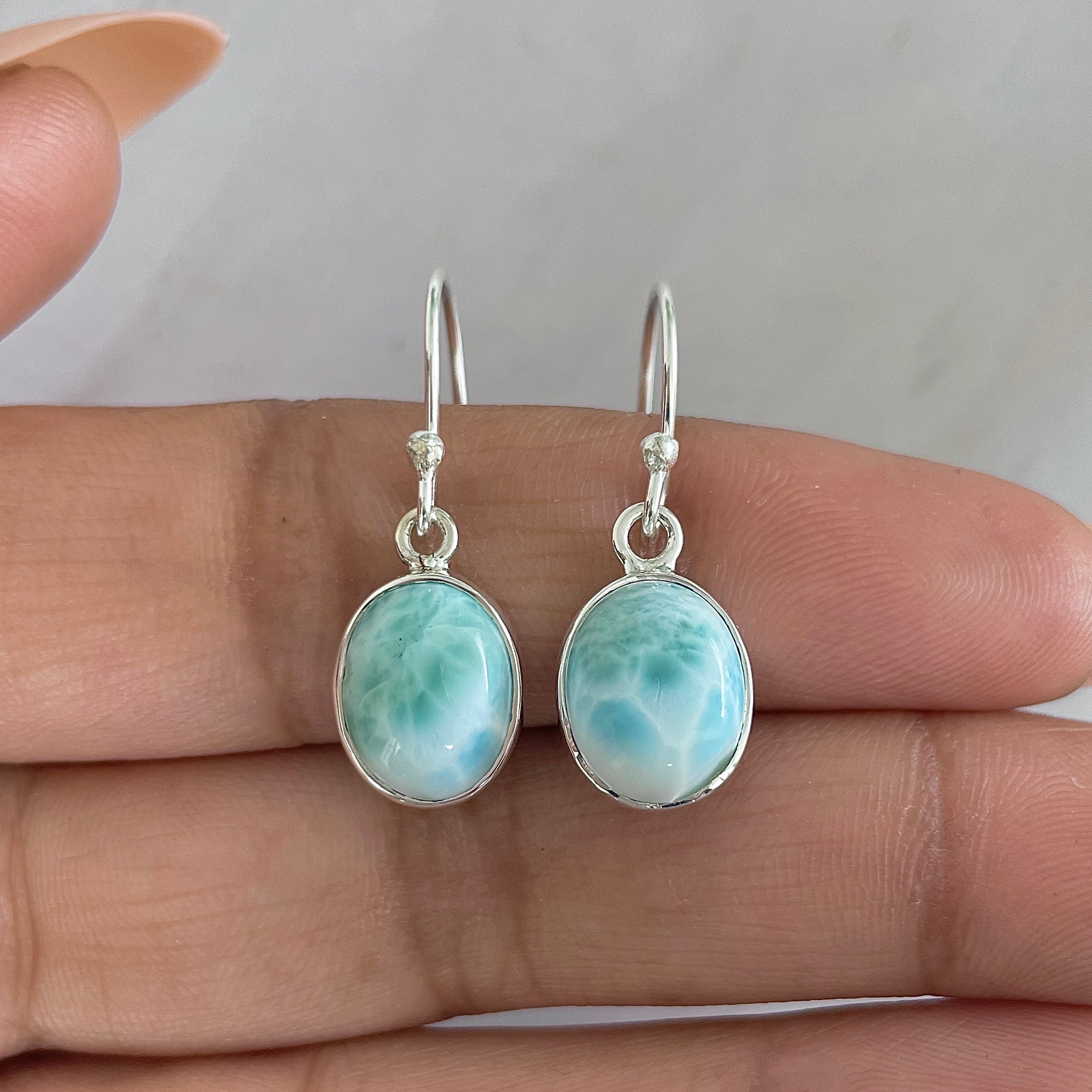 Larimar Earring-(LAR-E-1330.)