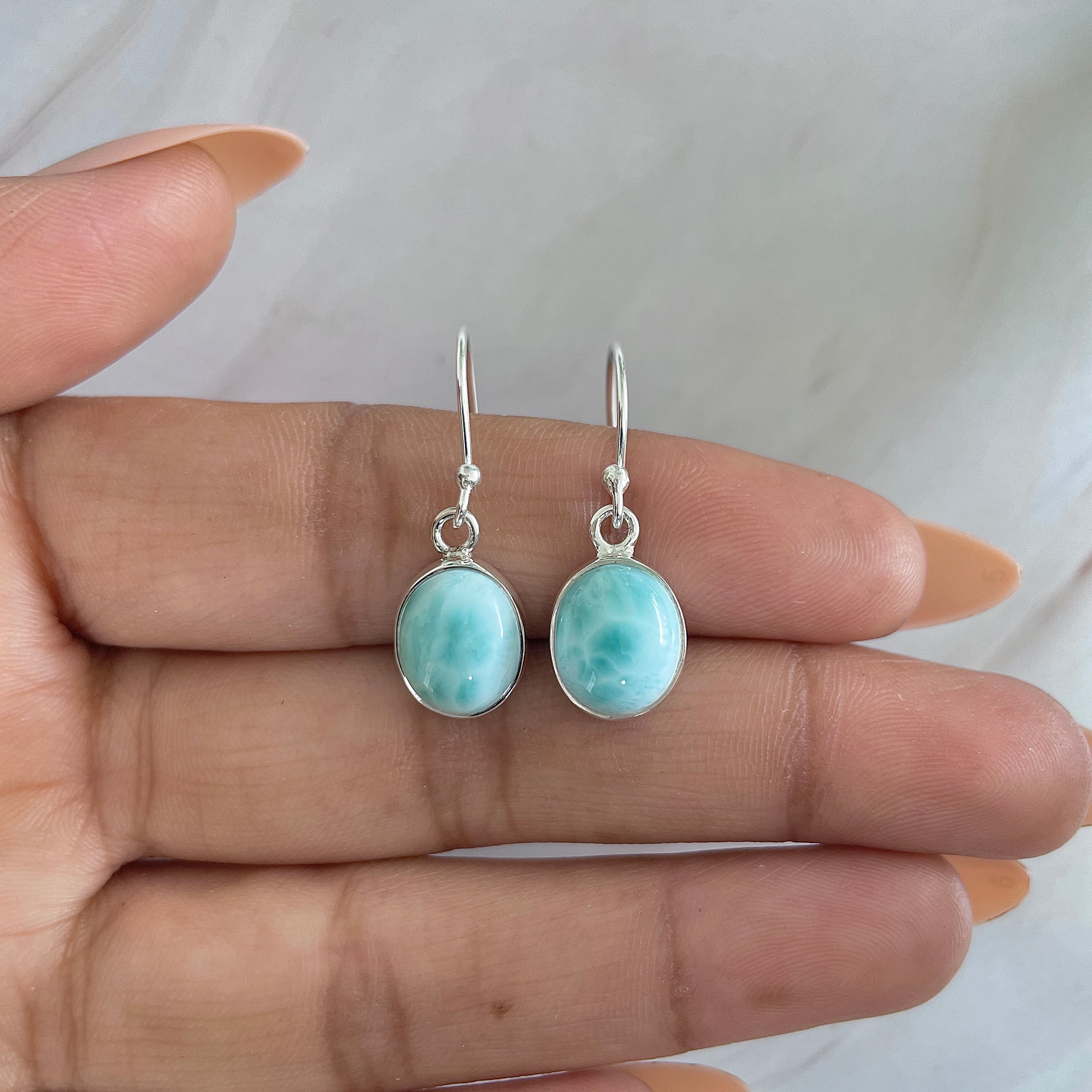 Larimar Earring-(LAR-E-1332.)