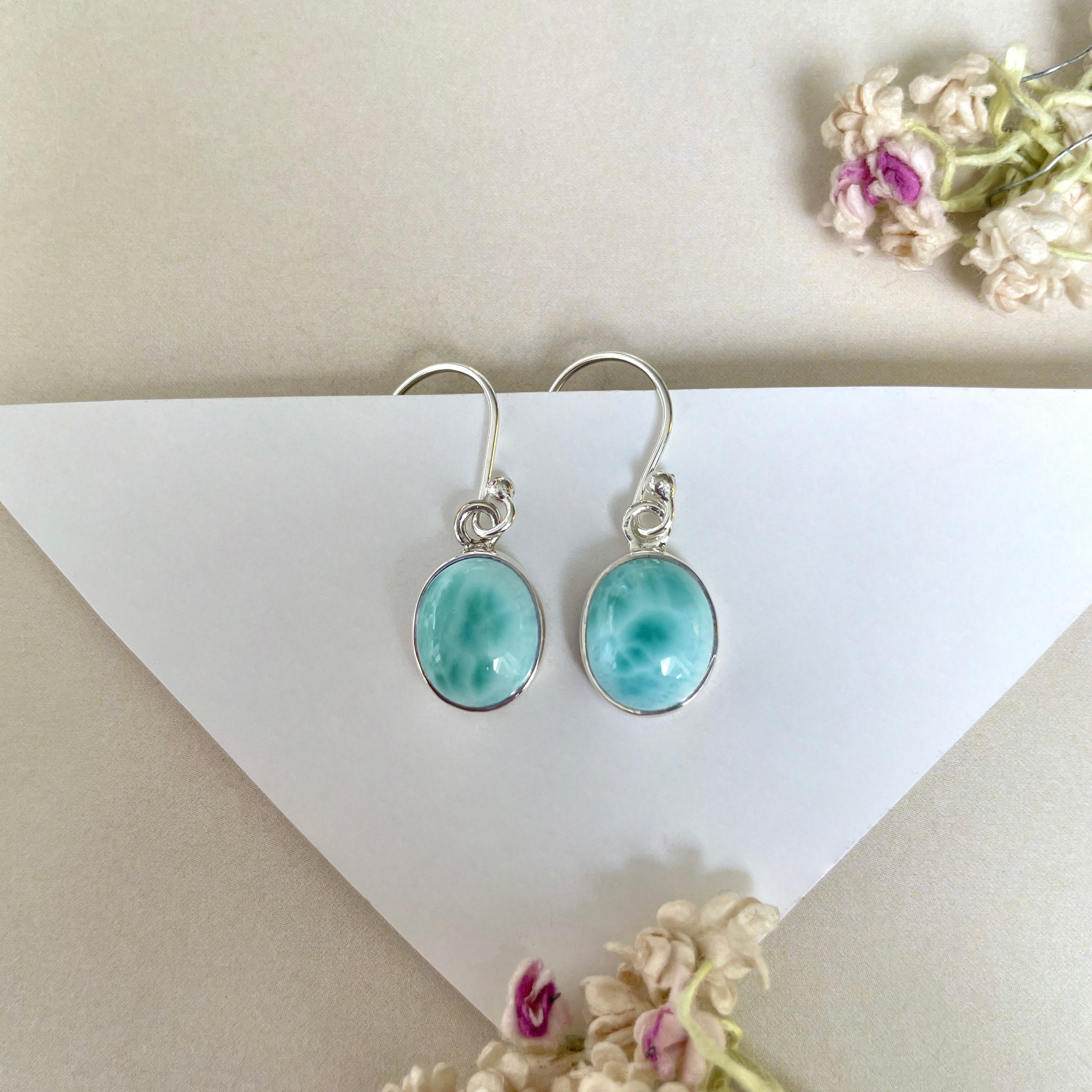Larimar Earring-(LAR-E-1332.)