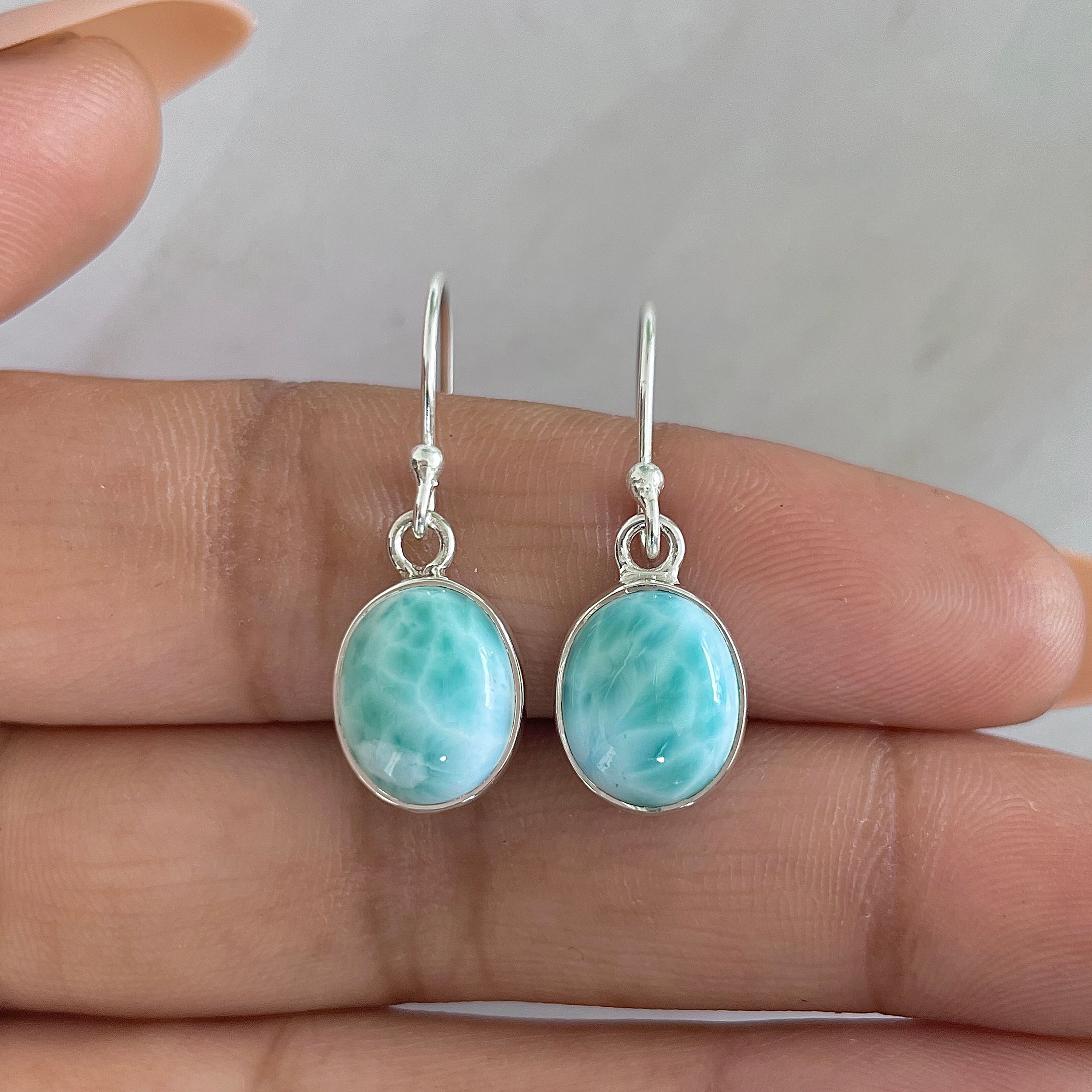 Larimar Earring-(LAR-E-1333.)
