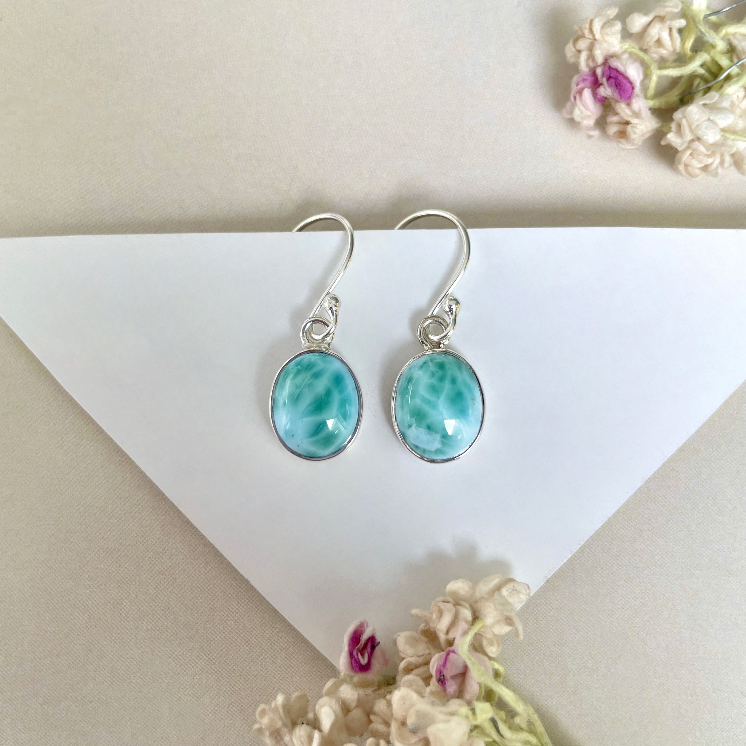 Larimar Earring-(LAR-E-1333.)