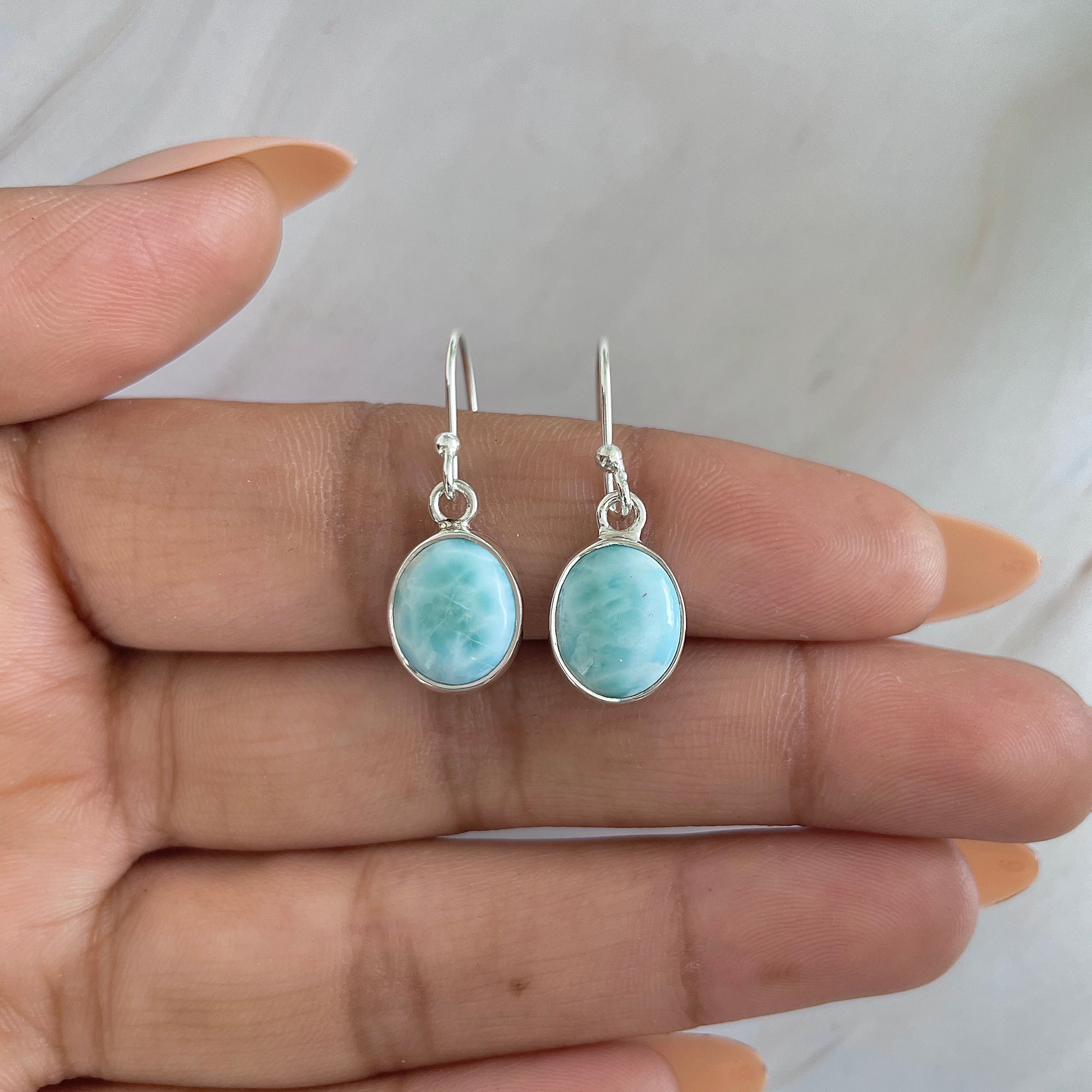 Larimar Earring-(LAR-E-1334.)