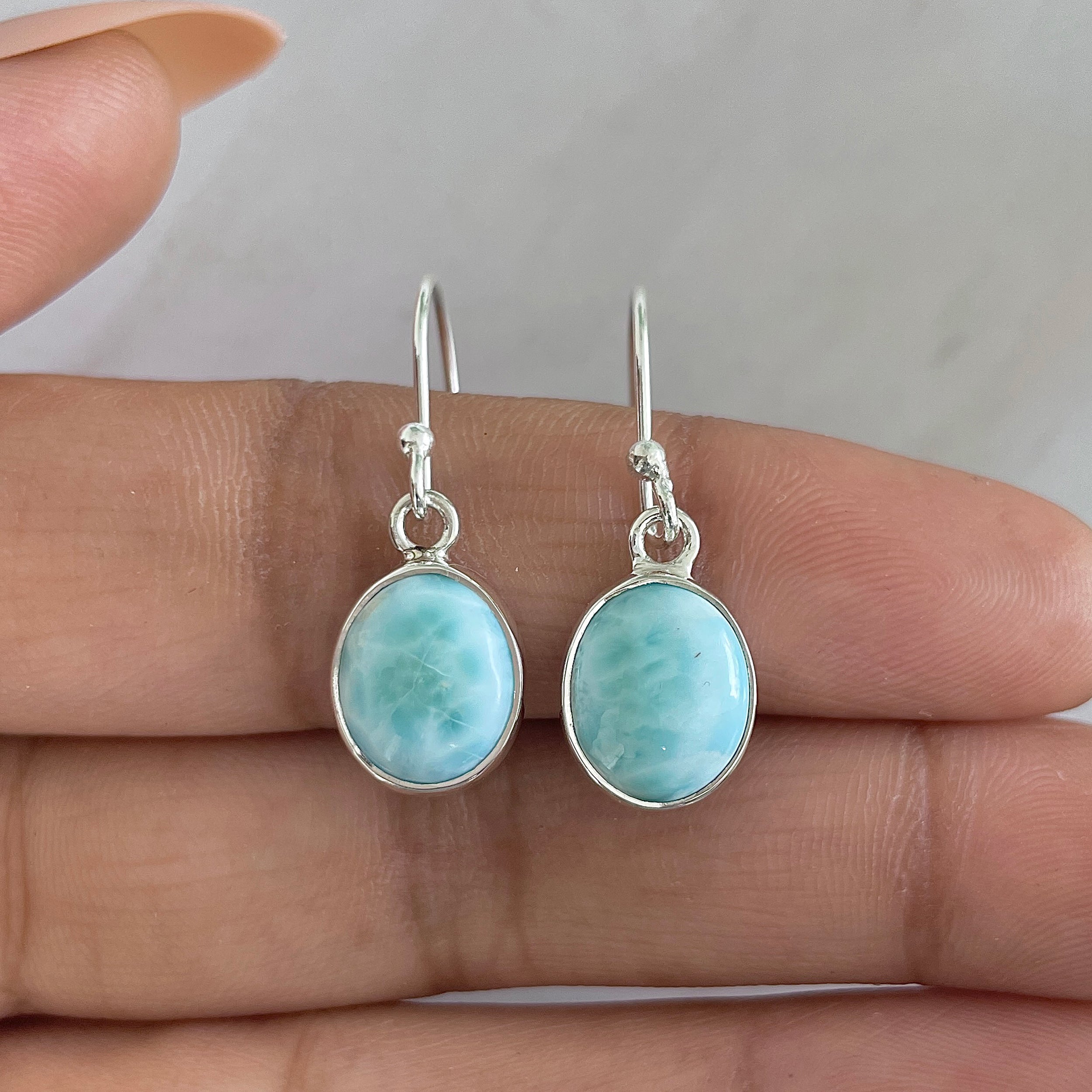 Larimar Earring-(LAR-E-1334.)