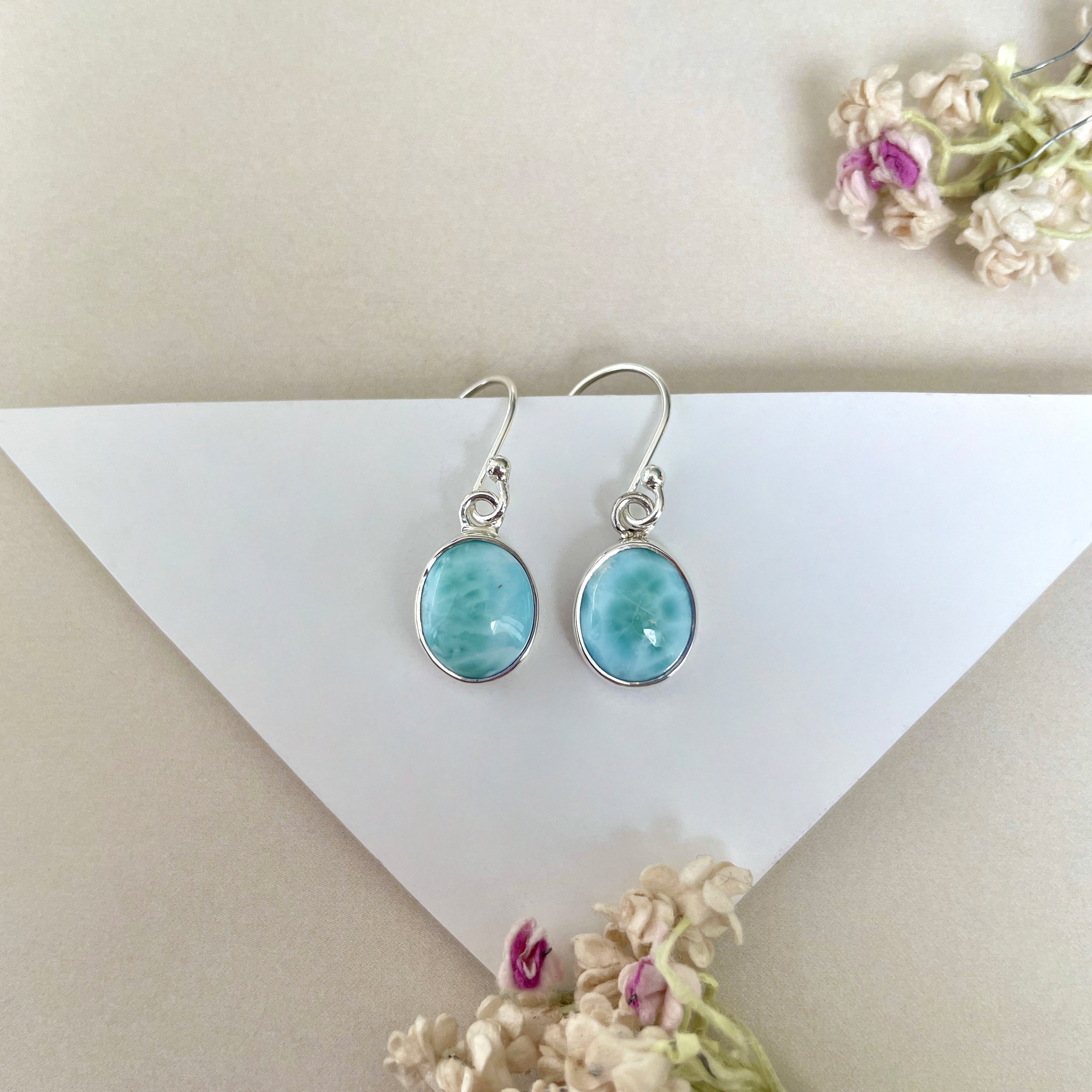 Larimar Earring-(LAR-E-1334.)