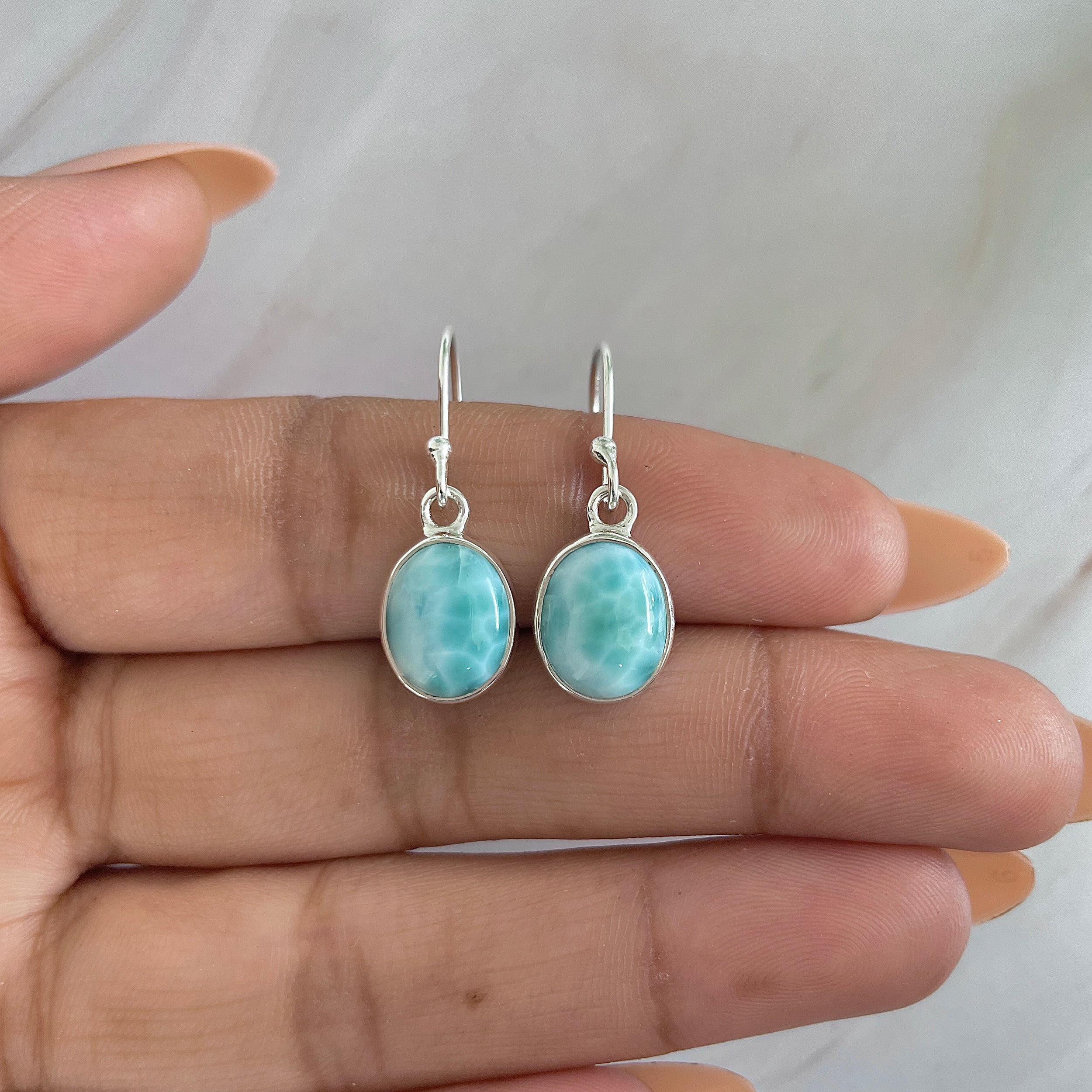 Larimar Earring-(LAR-E-1335.)