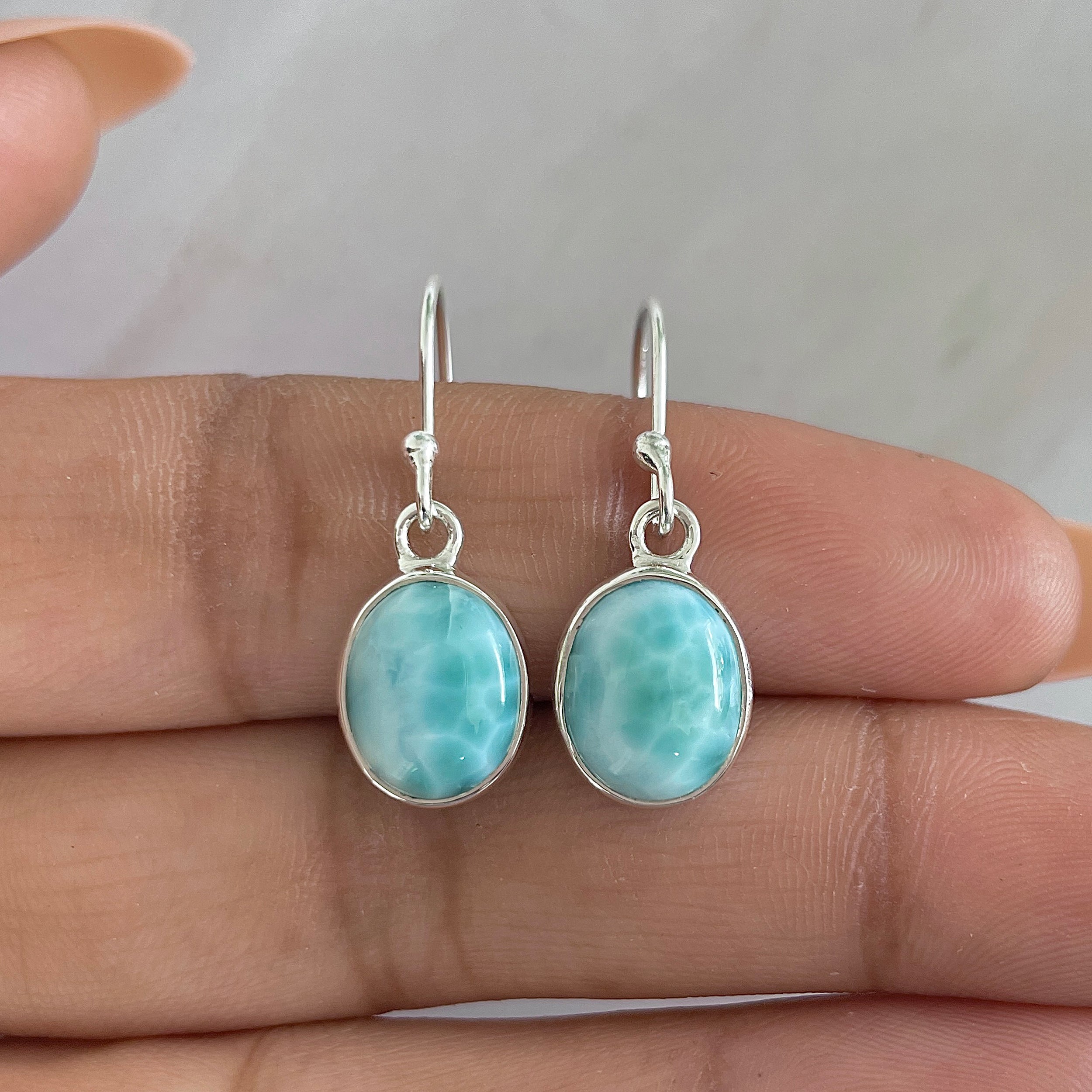 Larimar Earring-(LAR-E-1335.)