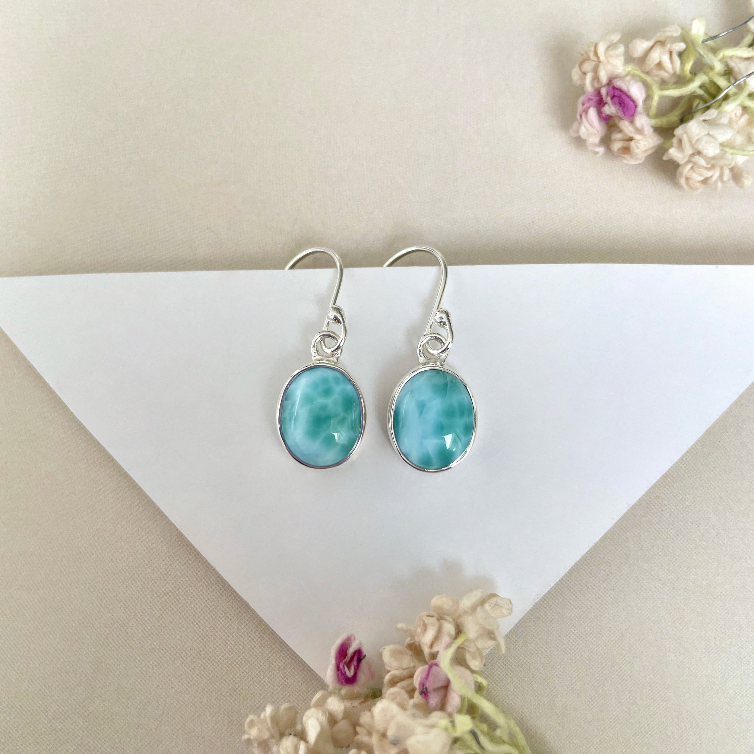 Larimar Earring-(LAR-E-1335.)