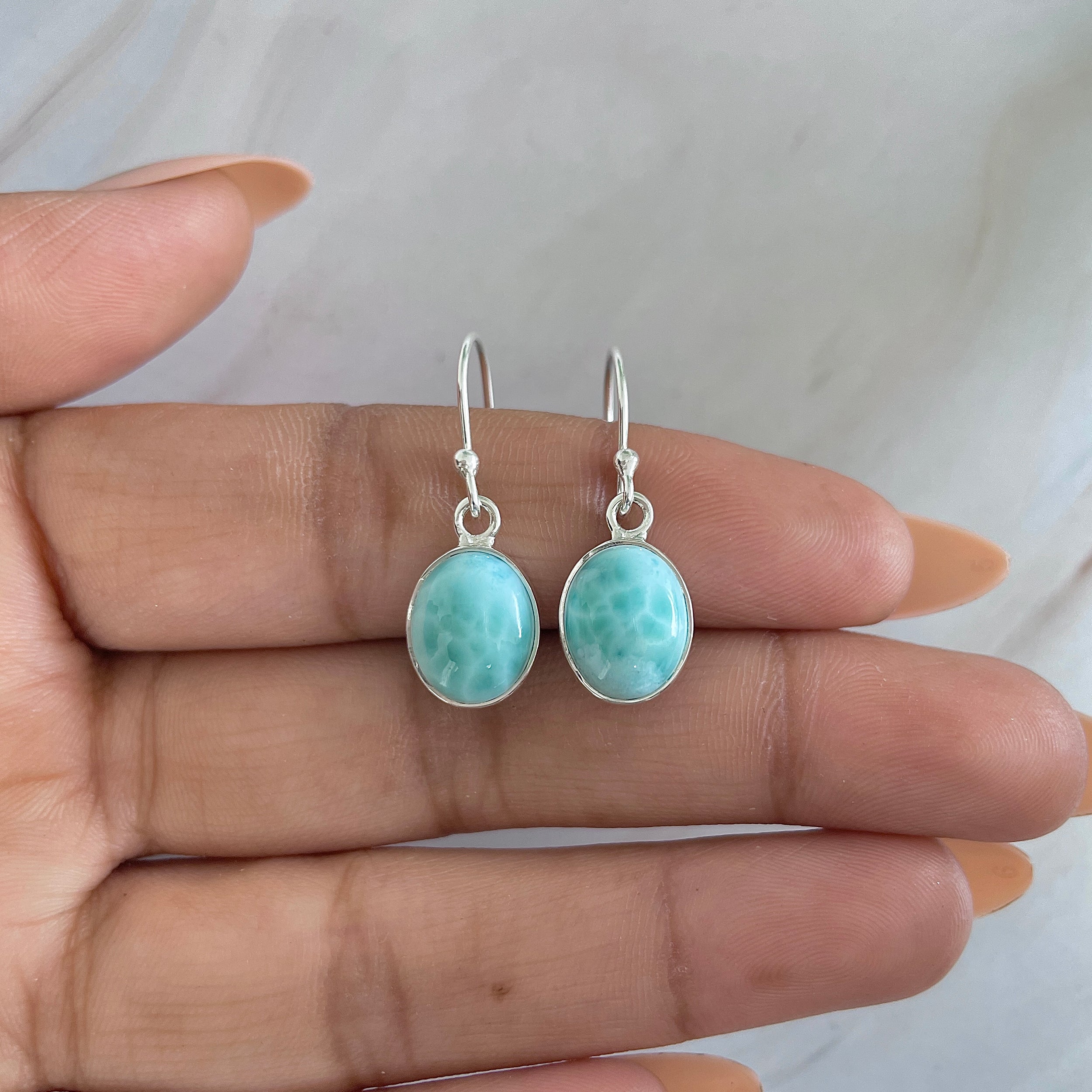 Larimar Earring-(LAR-E-1336.)