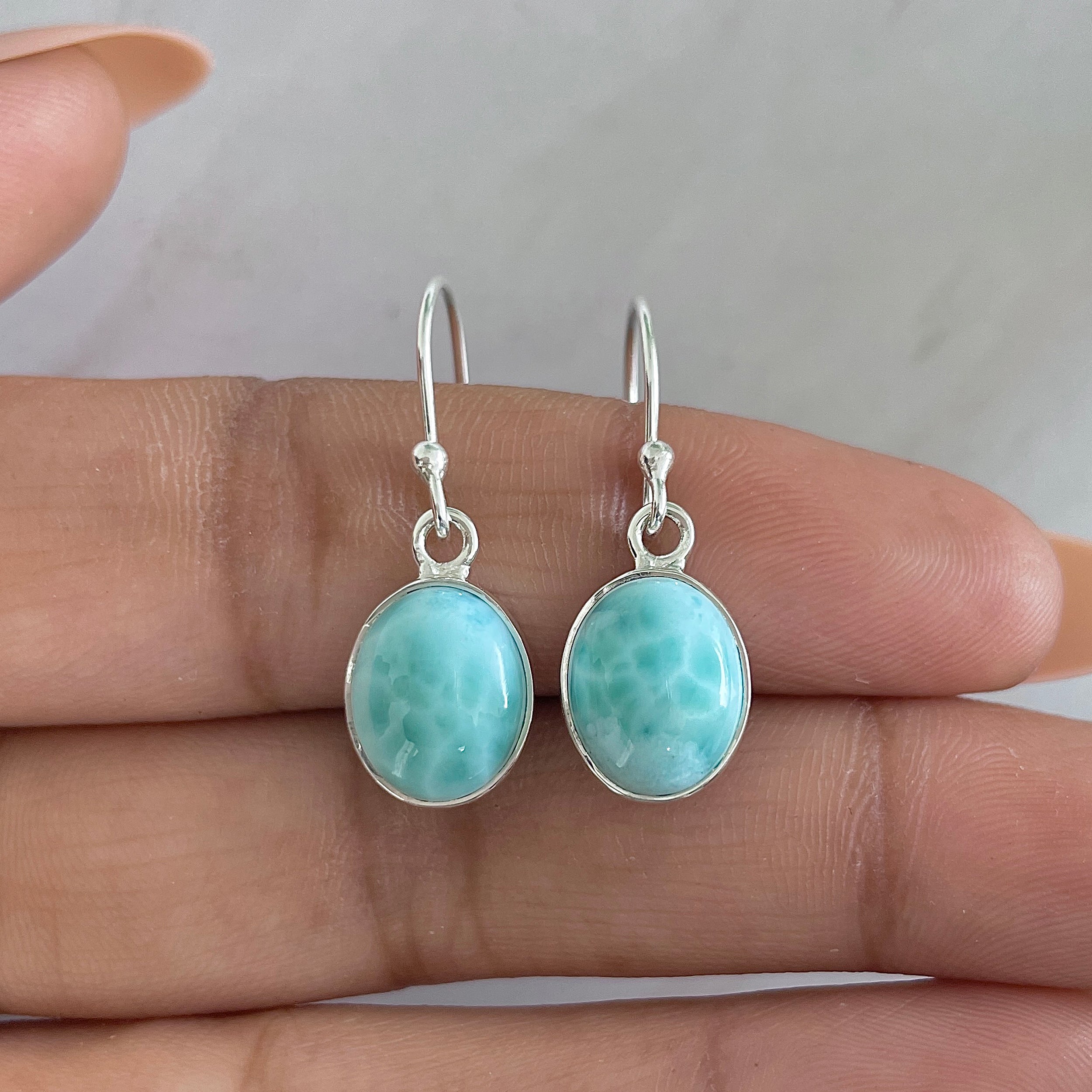 Larimar Earring-(LAR-E-1336.)