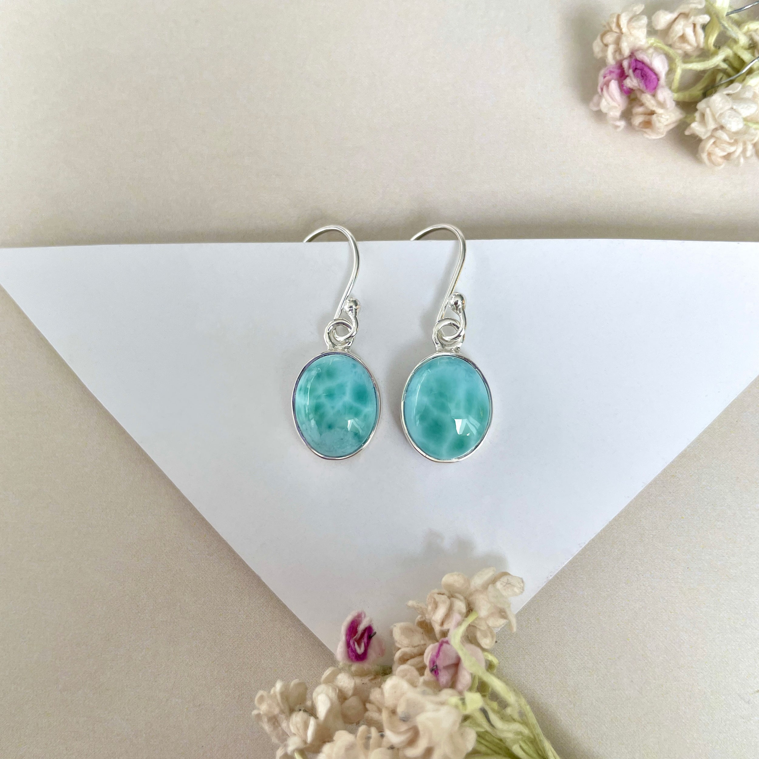 Larimar Earring-(LAR-E-1336.)