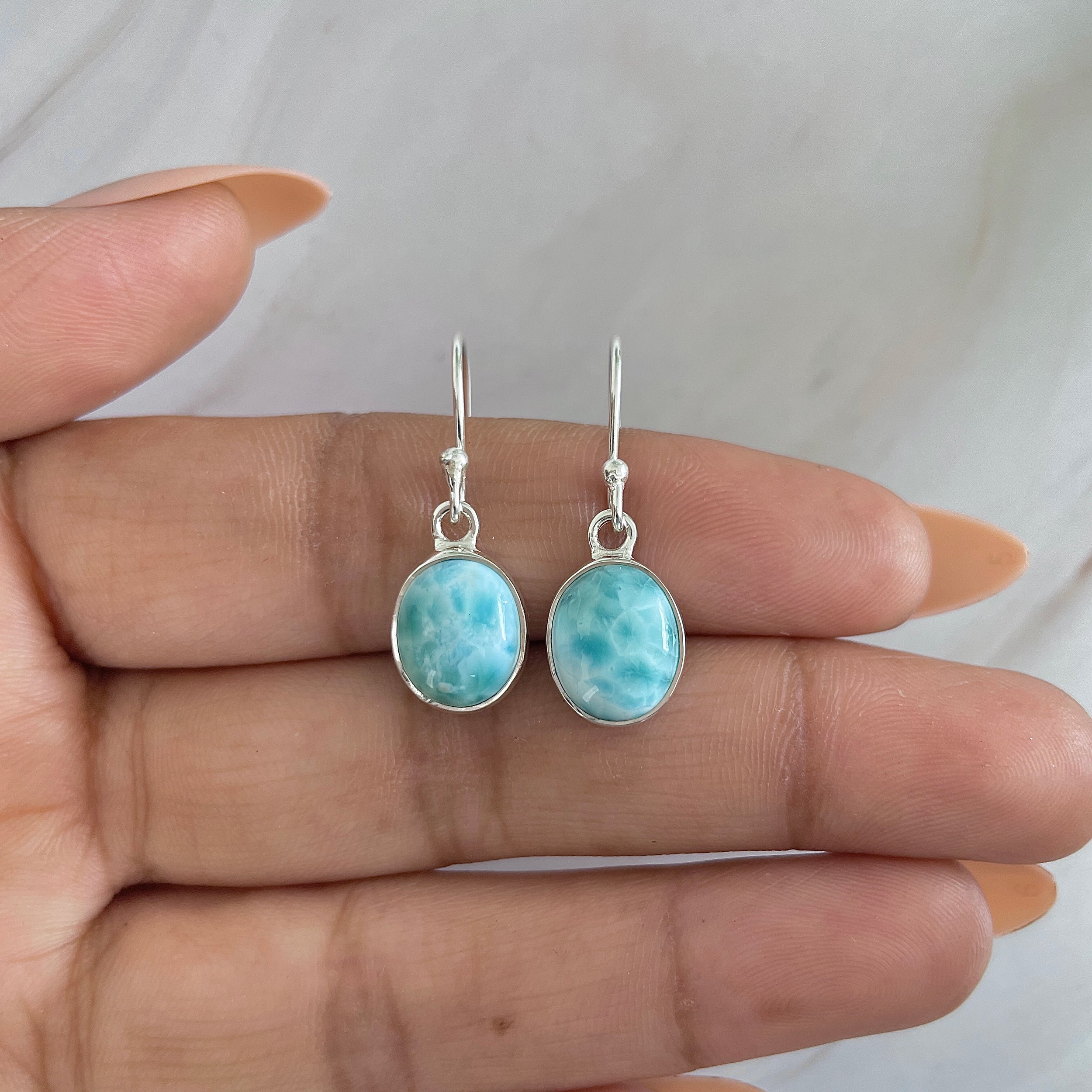 Larimar Earring-(LAR-E-1337.)