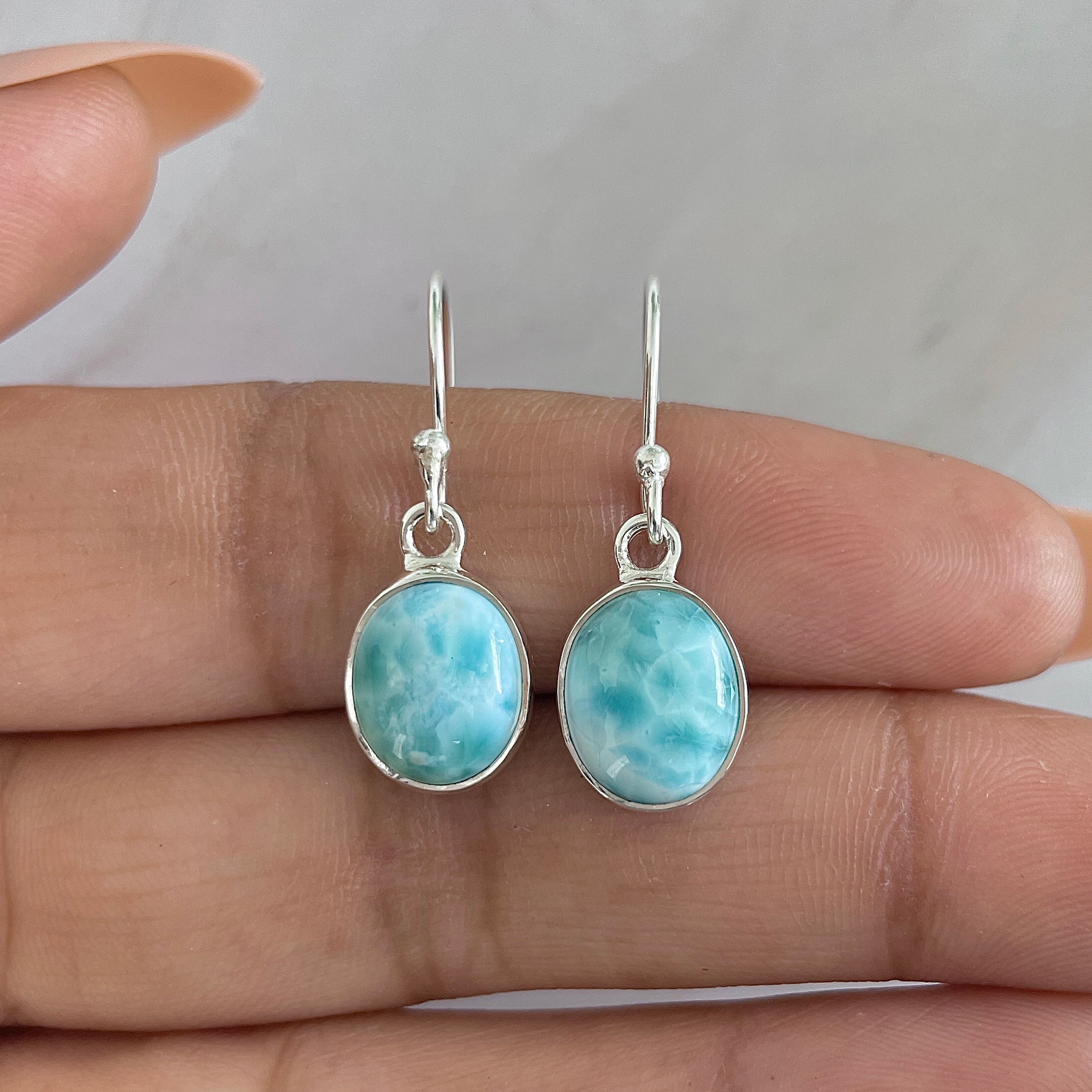 Larimar Earring-(LAR-E-1337.)