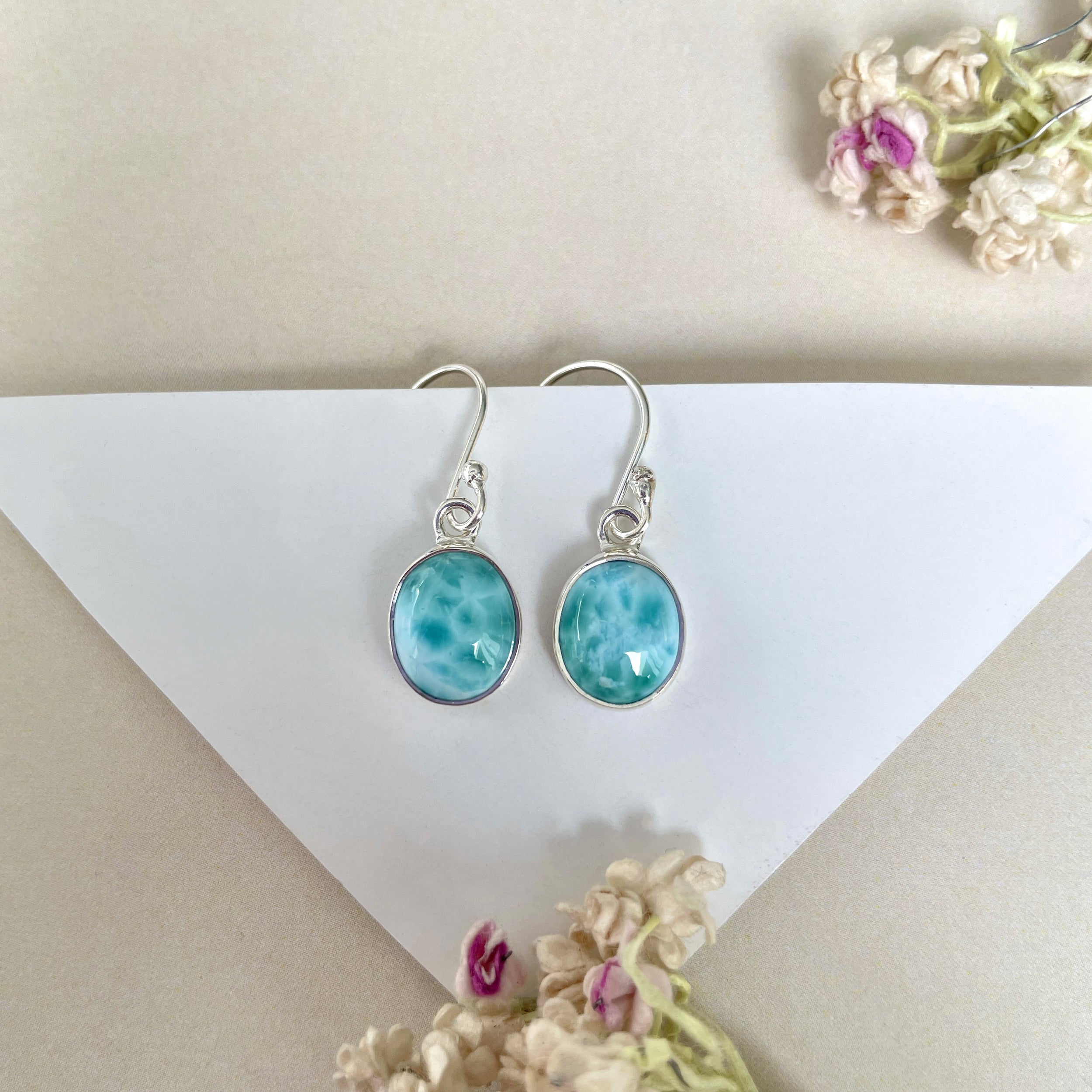 Larimar Earring-(LAR-E-1337.)