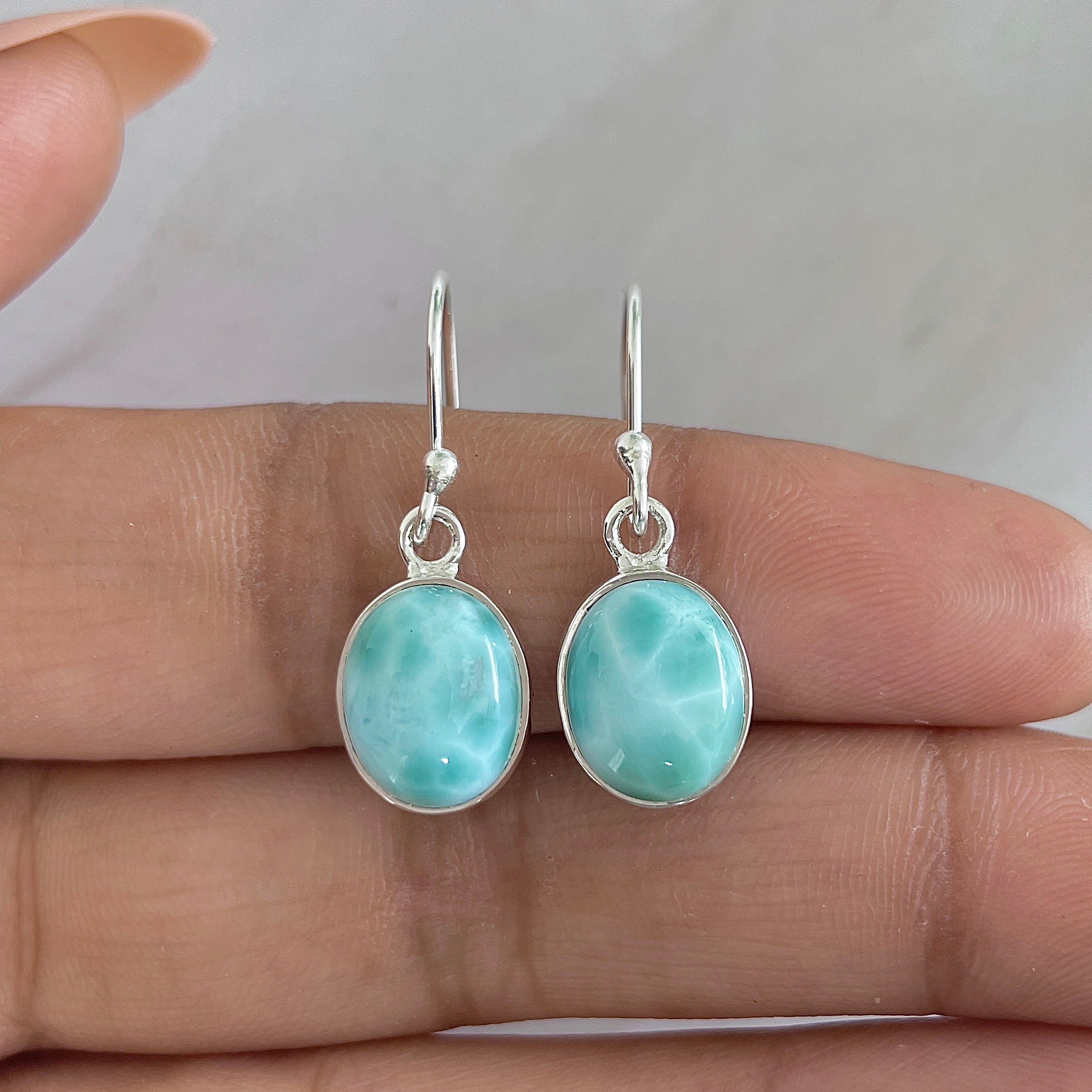 Larimar Earring-(LAR-E-1338.)