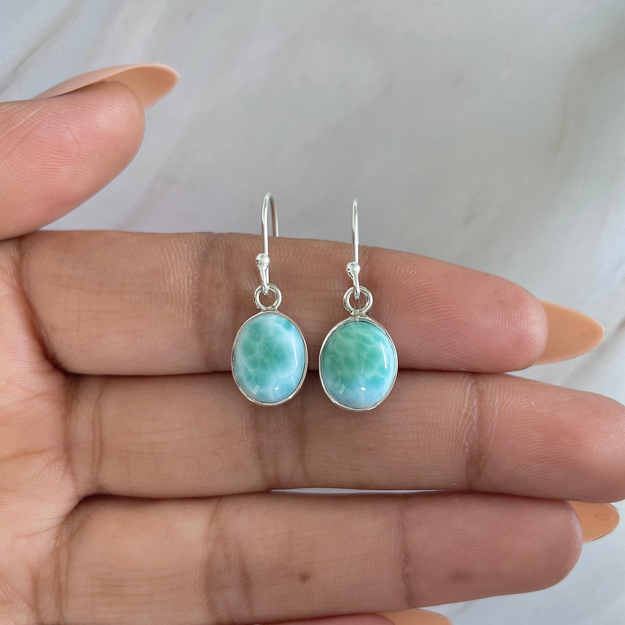 Larimar Earring-(LAR-E-1339.)