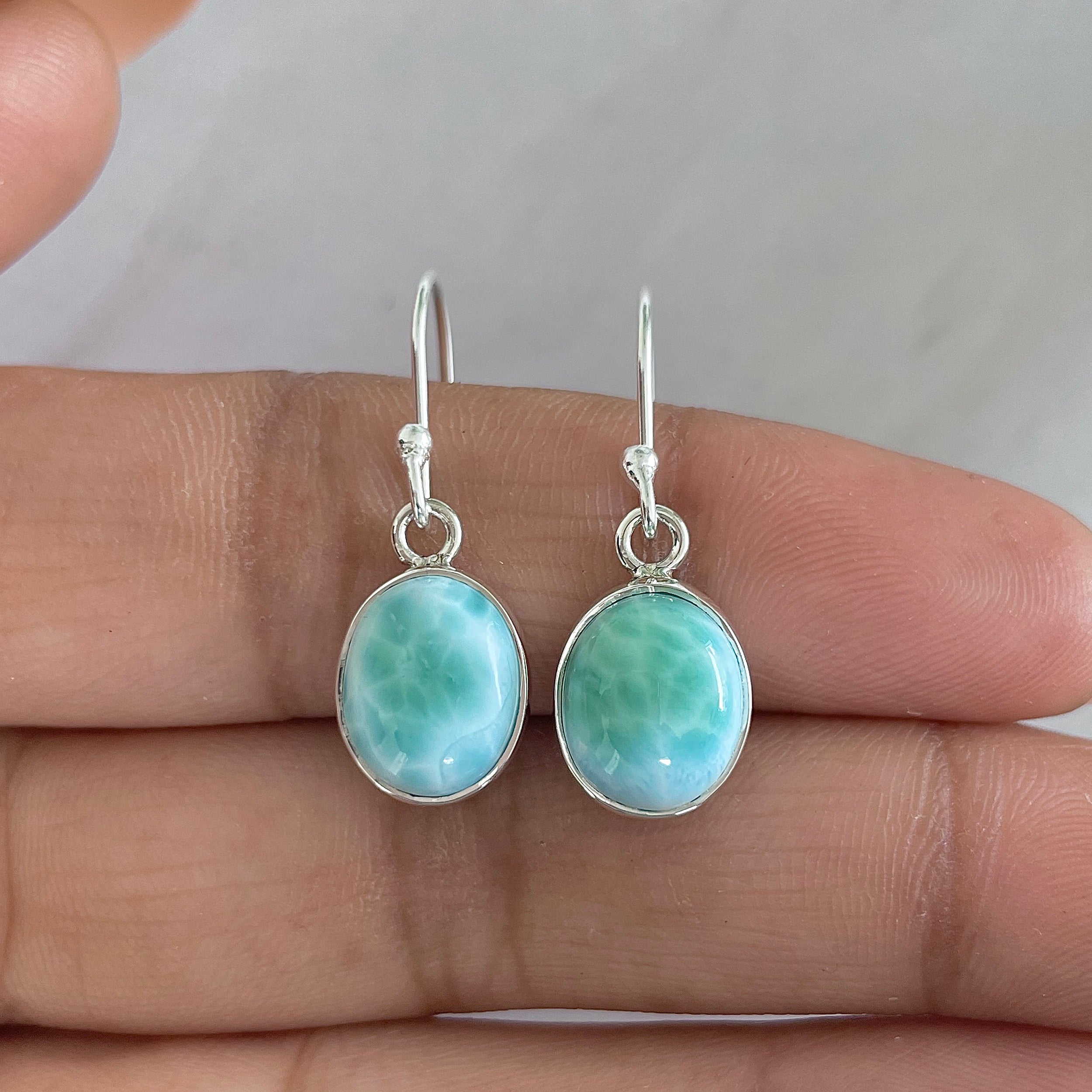 Larimar Earring-(LAR-E-1339.)