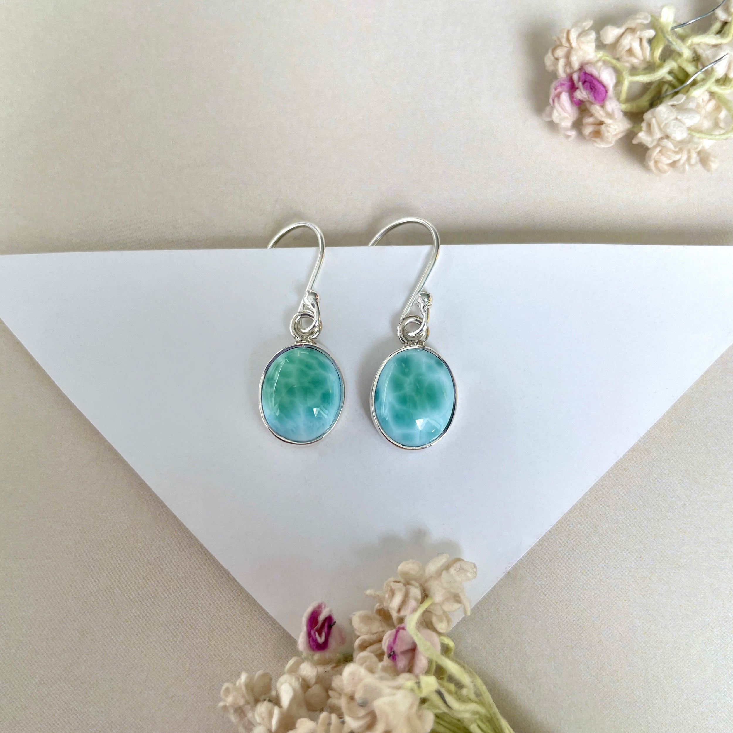 Larimar Earring-(LAR-E-1339.)