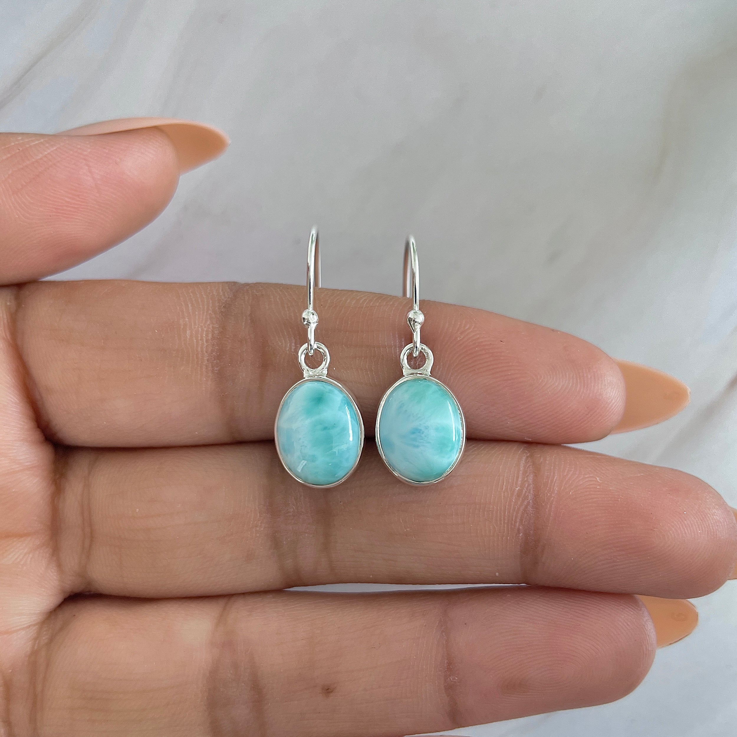 Larimar Earring-(LAR-E-1340.)