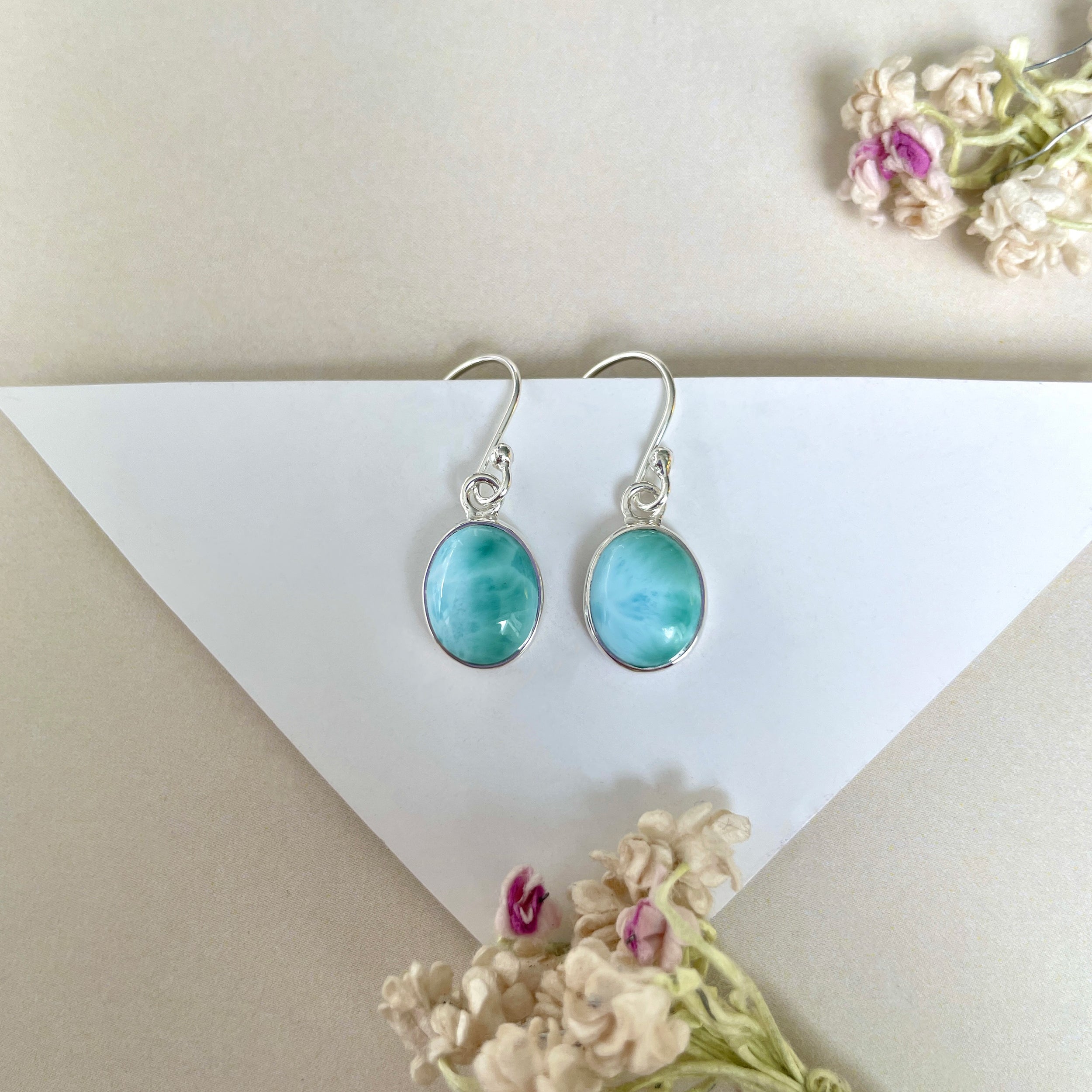 Larimar Earring-(LAR-E-1340.)